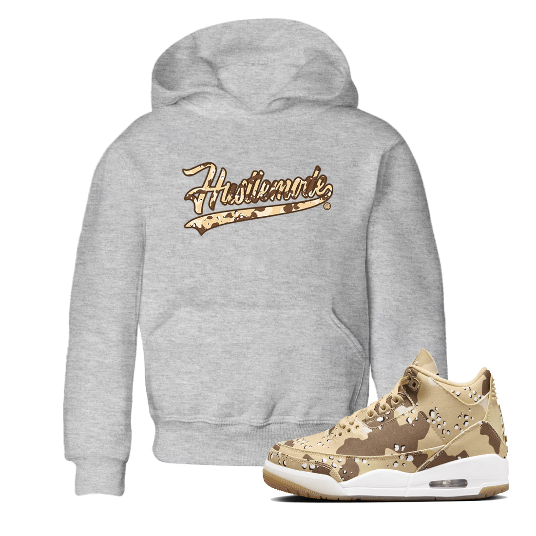 Hustle Mode snkmatch Tees Kids - Air Jordan 3 Desert Camo