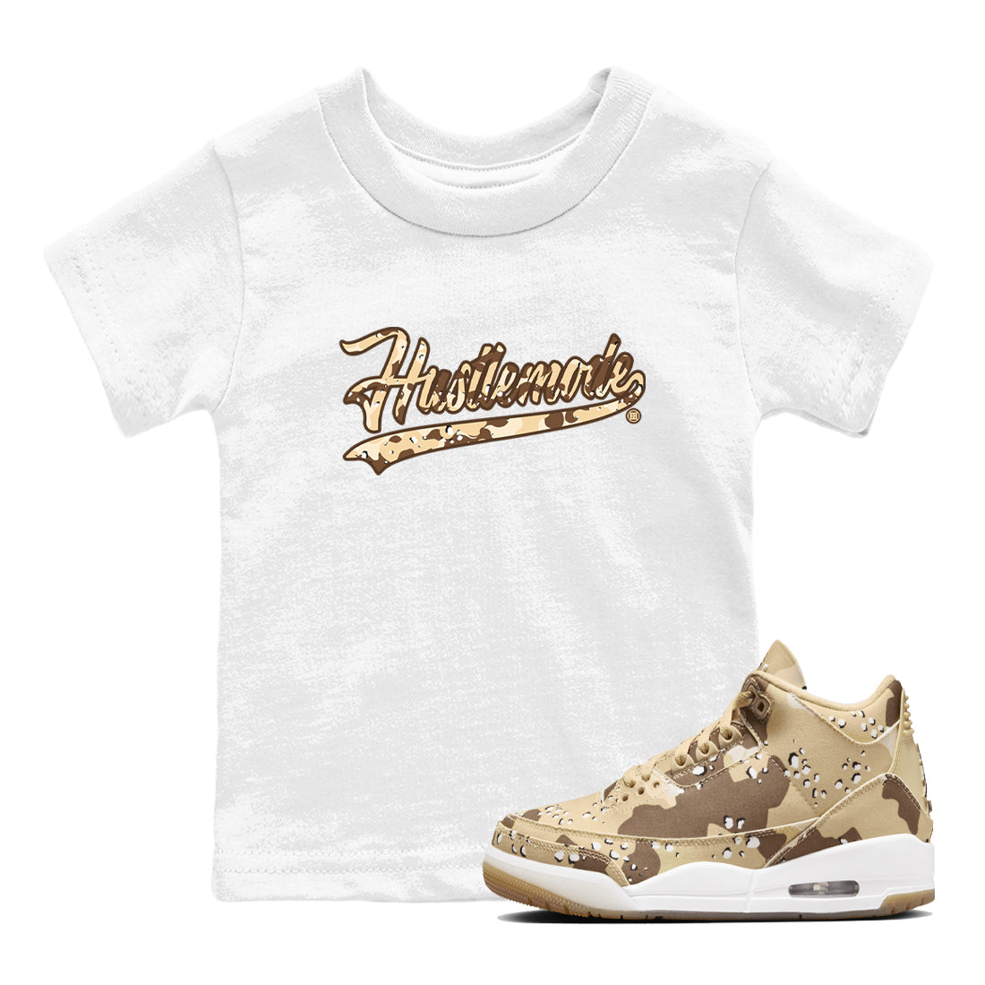 Hustle Mode snkmatch Tees Kids - Air Jordan 3 Desert Camo