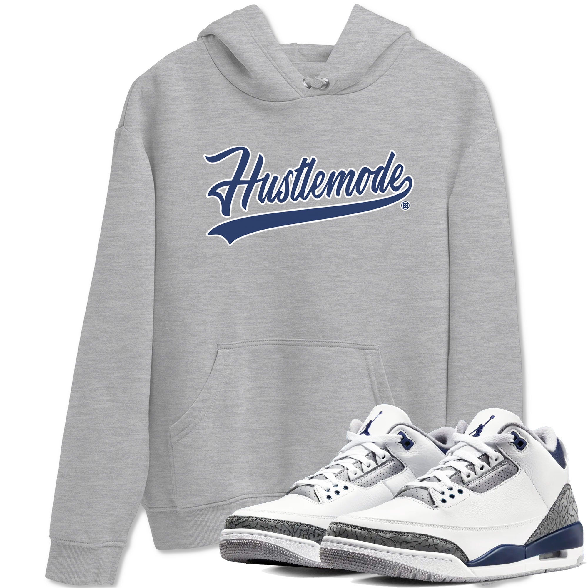 Hustle Mode snkmatch Tees - Air Jordan 3 Midnight Navy 2023