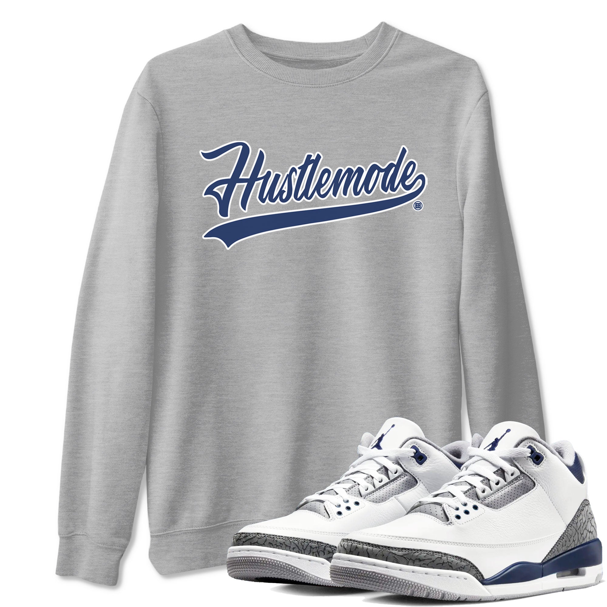 Hustle Mode snkmatch Tees - Air Jordan 3 Midnight Navy 2023