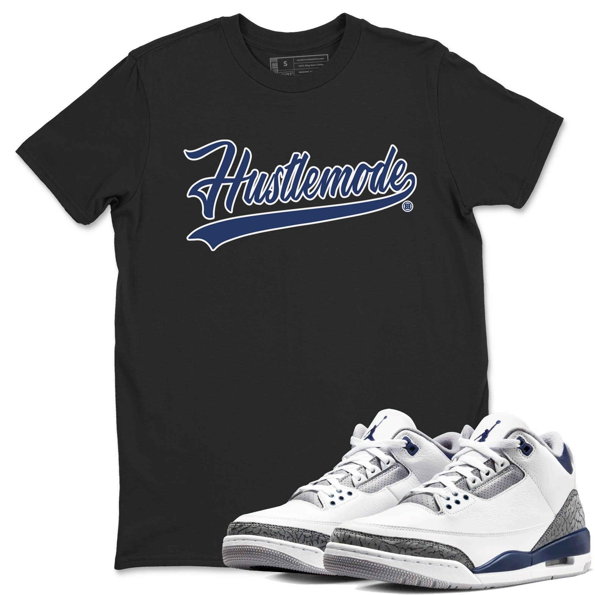 Hustle Mode snkmatch Tees - Air Jordan 3 Midnight Navy 2023