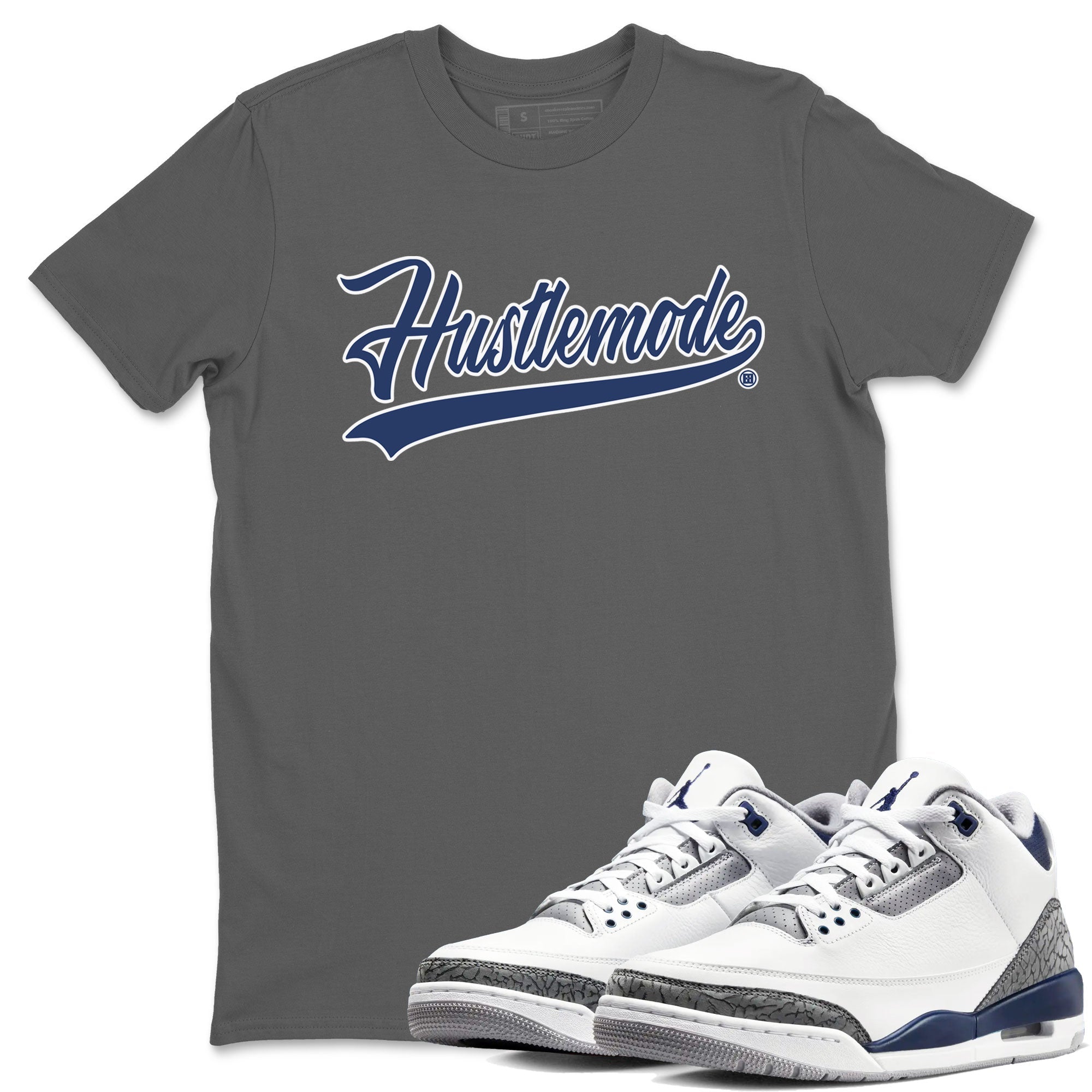 Hustle Mode snkmatch Tees - Air Jordan 3 Midnight Navy 2023