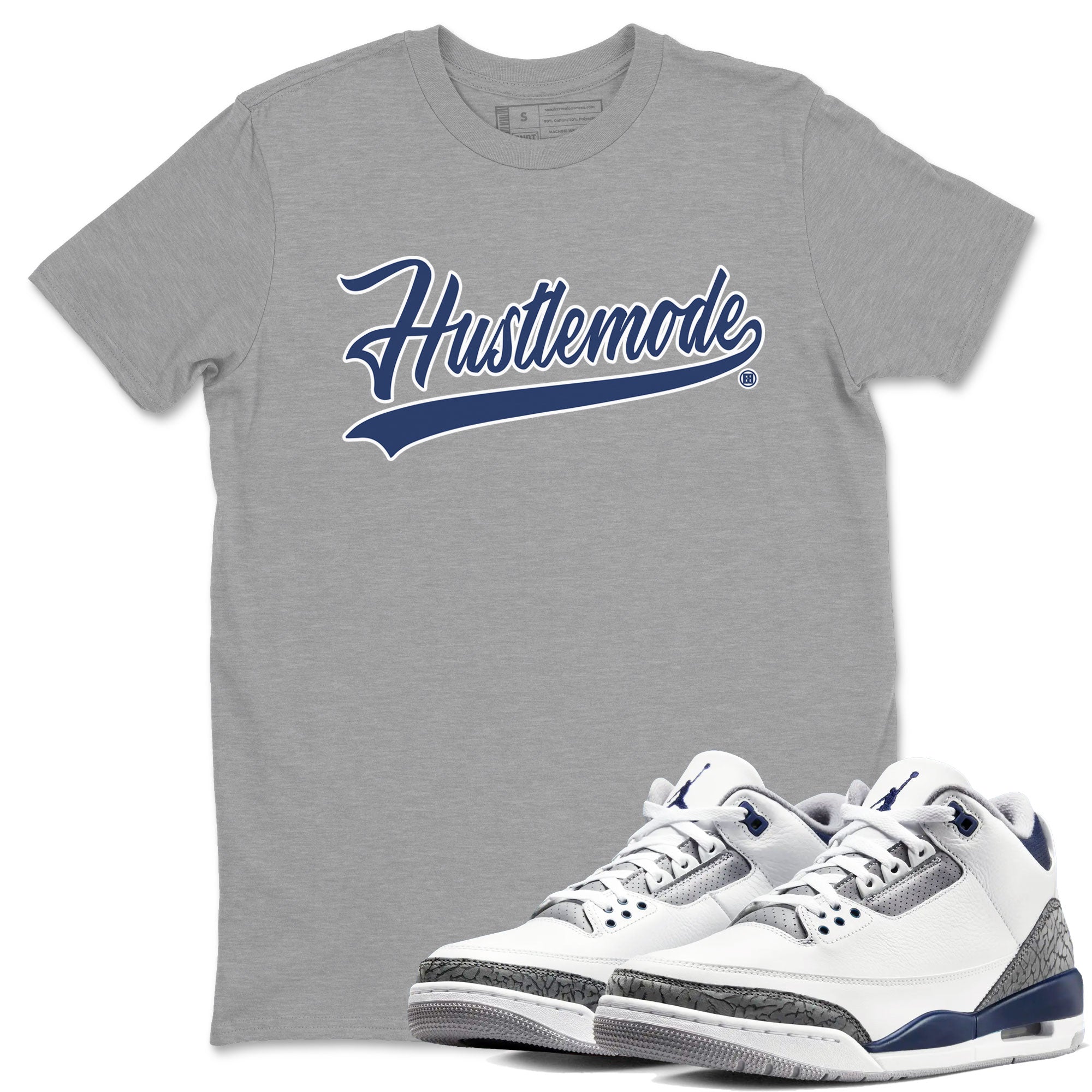 Hustle Mode snkmatch Tees - Air Jordan 3 Midnight Navy 2023