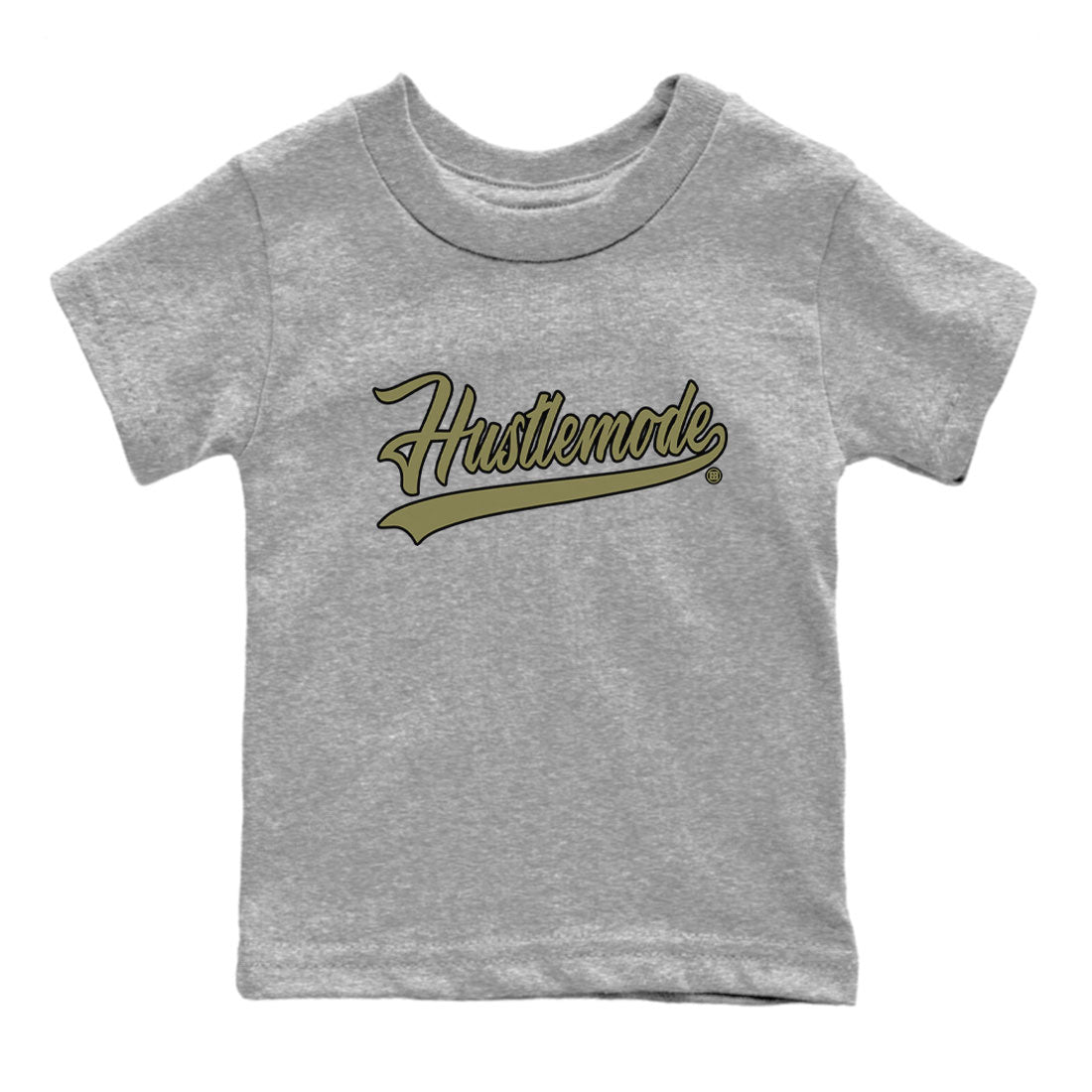 Hustle Mode snkmatch Tee Kids - Air Jordan 4 Medium Olive