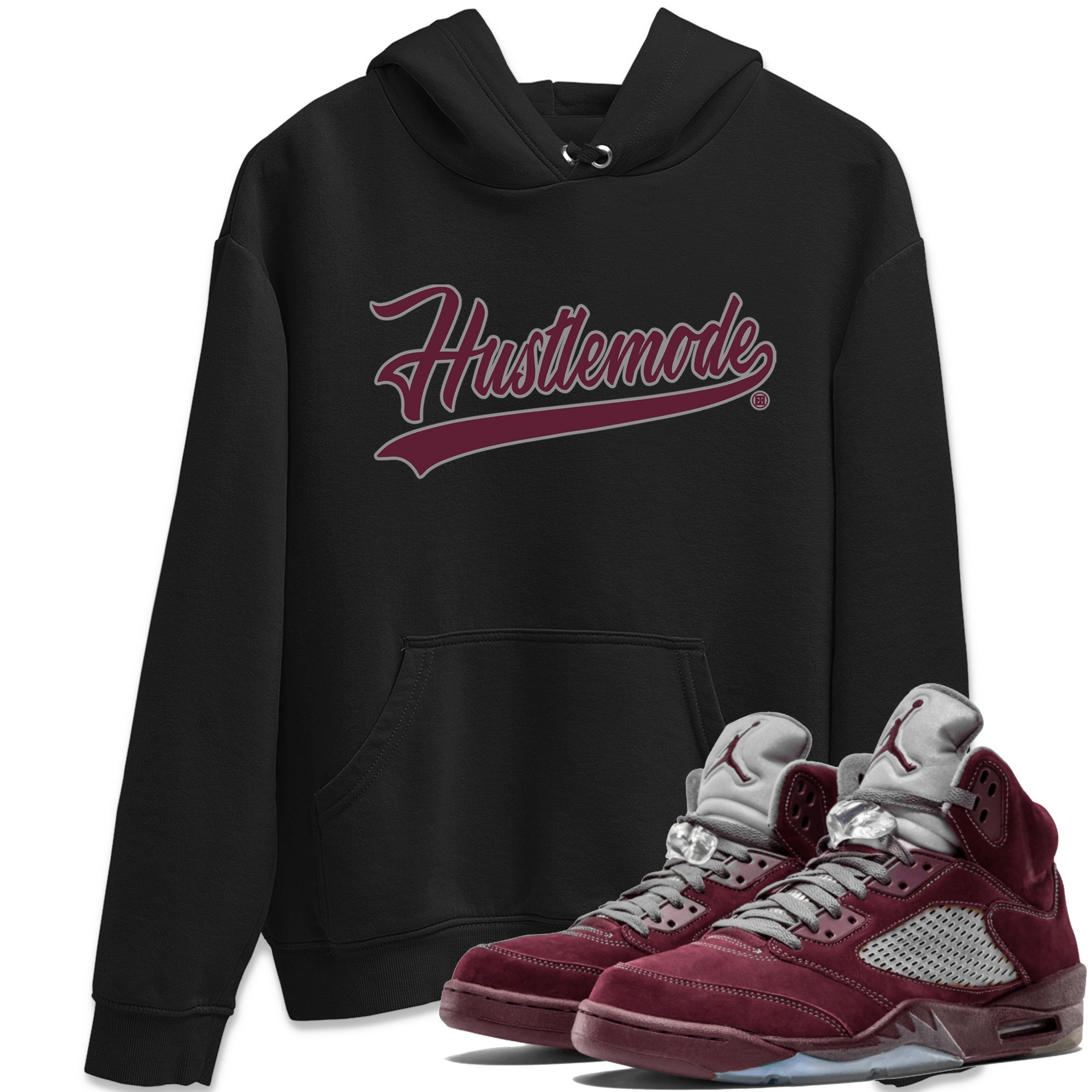 Hustle Mode Unisex Tops - Air Jordan 5 Burgundy