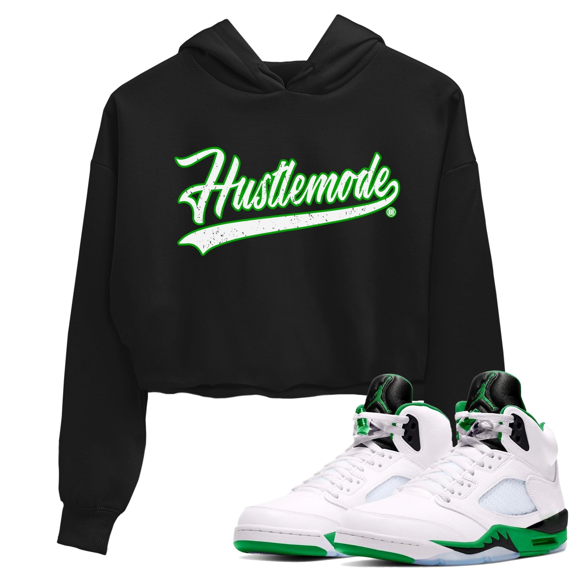 Hustle Mode snkmatch Women's Top - Air Jordan 5 Lucky Green