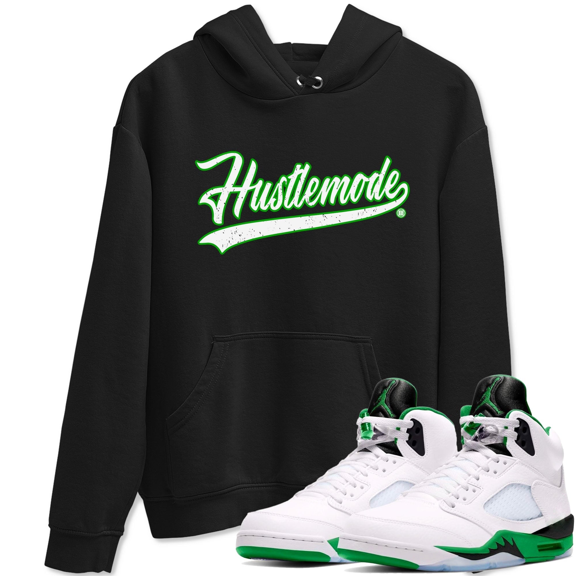 Hustle Mode snkmatch Tees - Air Jordan 5 Lucky Green