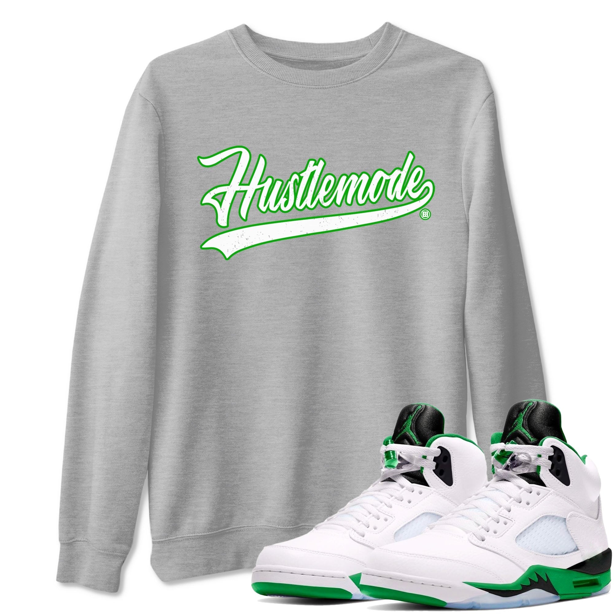 Hustle Mode snkmatch Tees - Air Jordan 5 Lucky Green