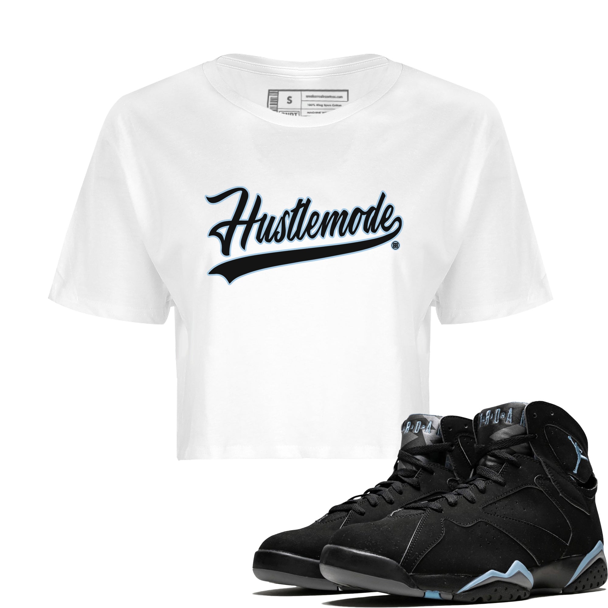 Hustle Mode Women's Tops - Air Jordan 7 Chambray