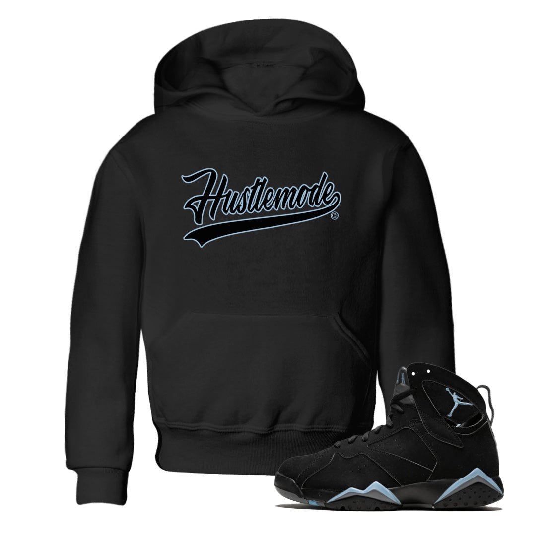 Hustle Mode Kids Tops - Air Jordan 7 Chambray