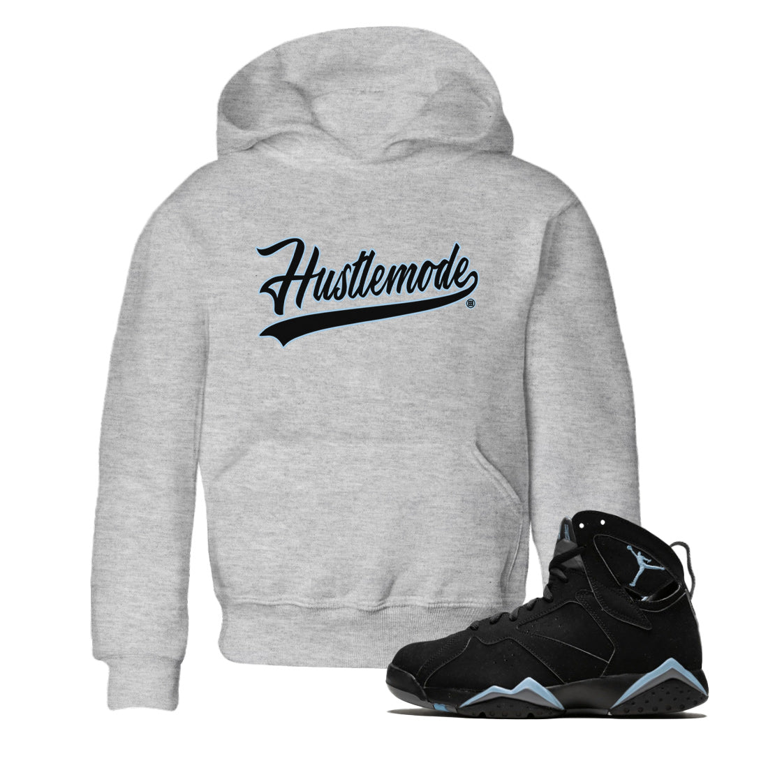 Hustle Mode Kids Tops - Air Jordan 7 Chambray