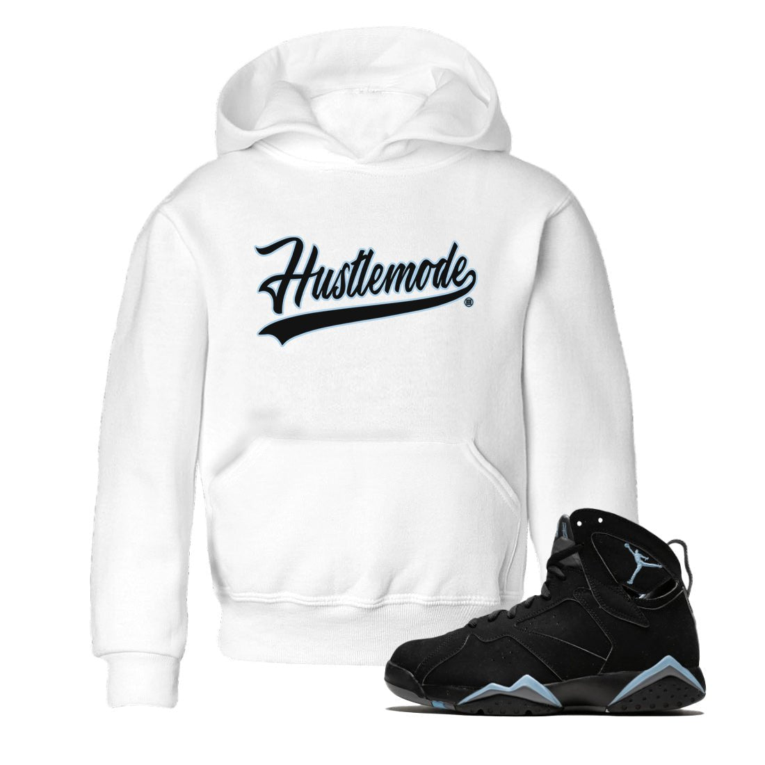 Hustle Mode Kids Tops - Air Jordan 7 Chambray