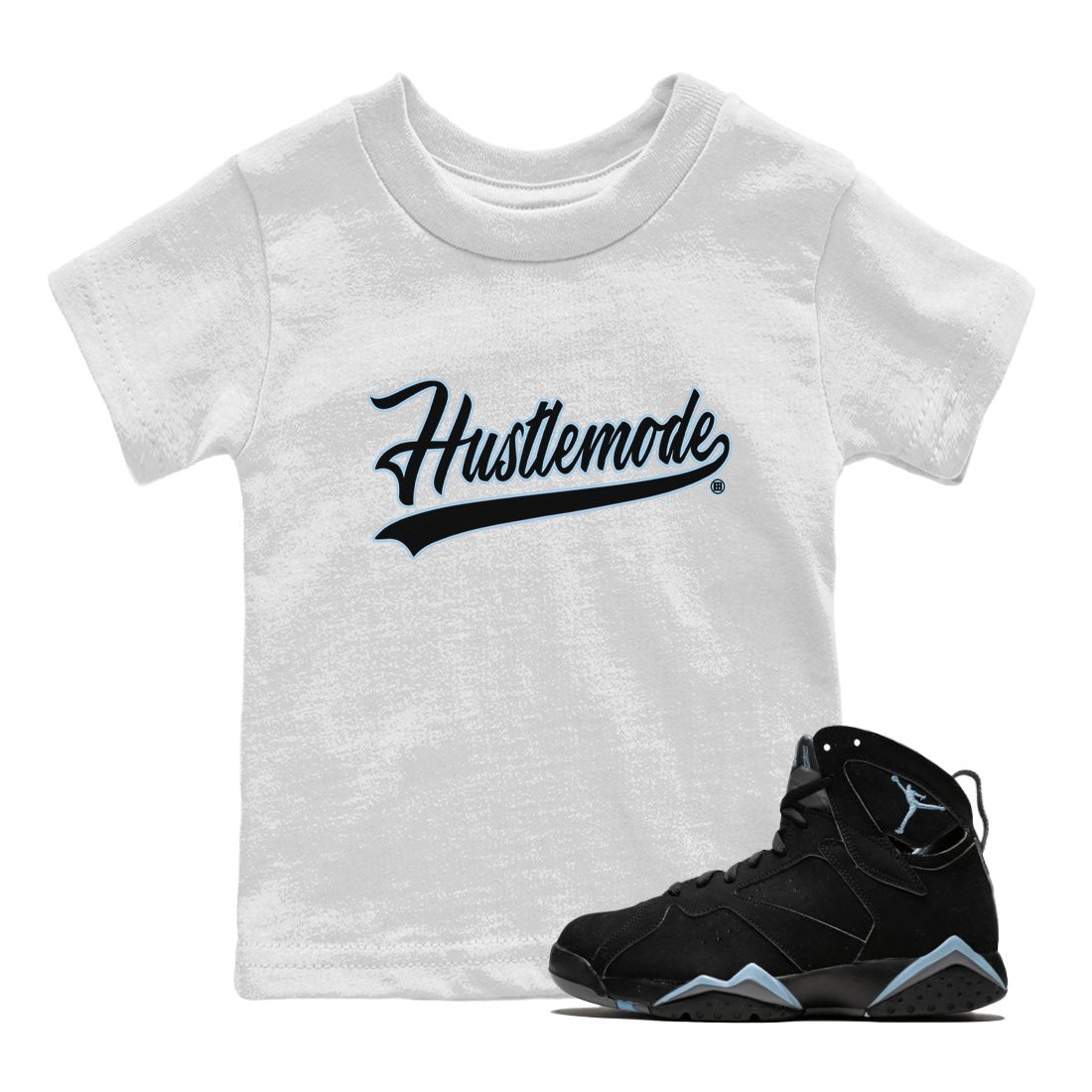 Hustle Mode Kids Tops - Air Jordan 7 Chambray