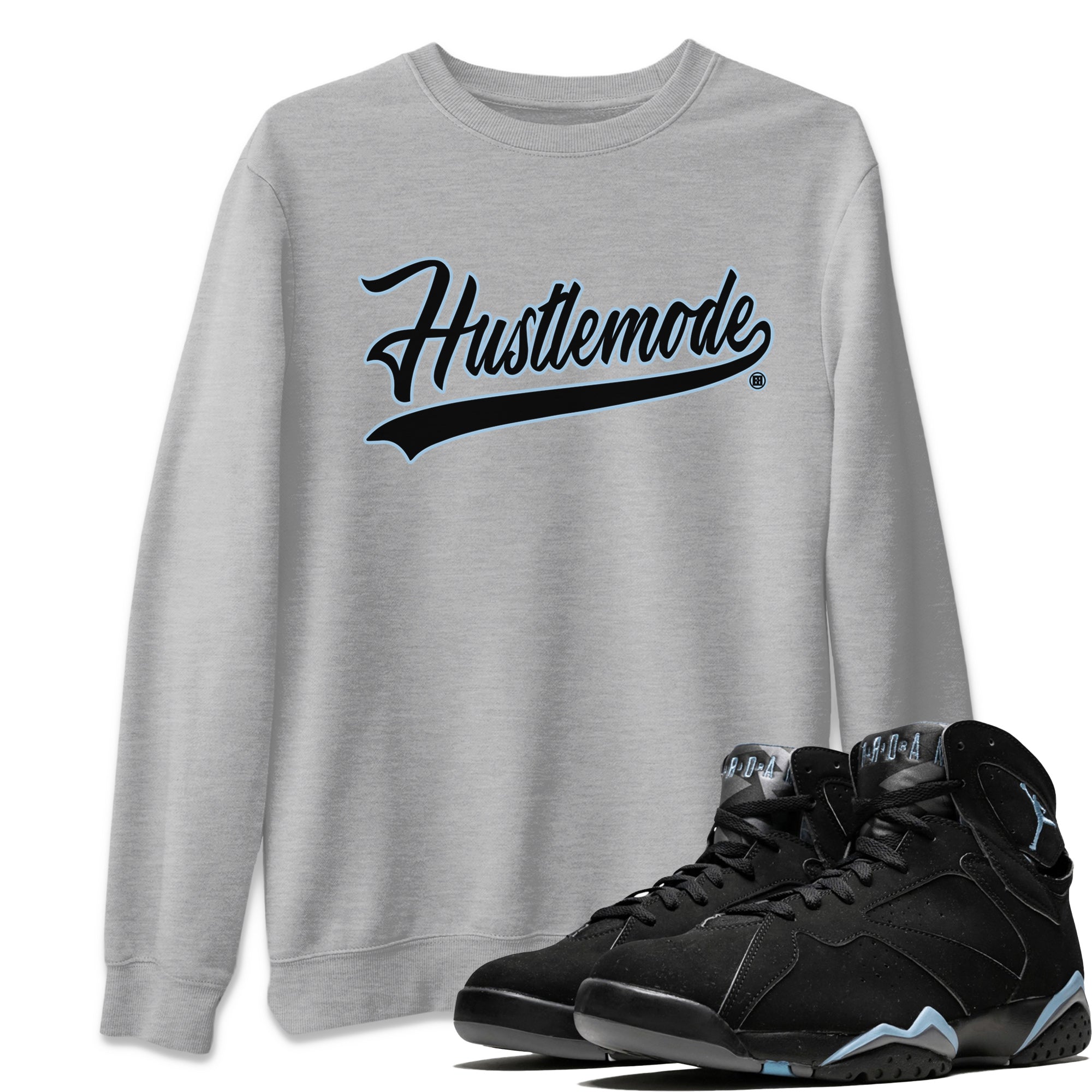 Hustle Mode Unisex Tops - Air Jordan 7 Chambray