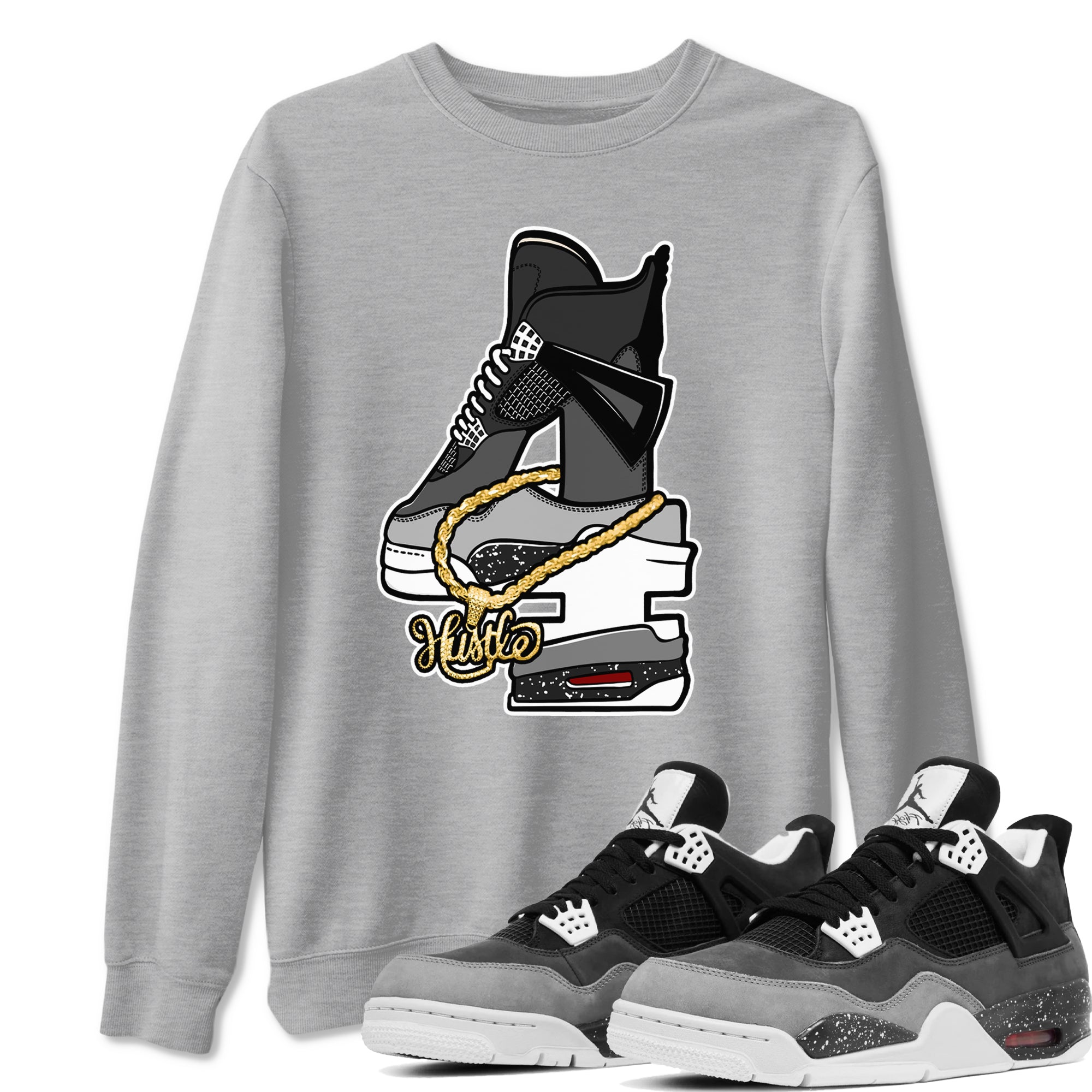 Hustle Number 4 snkmatch Tees - Air Jordan 4 Fear