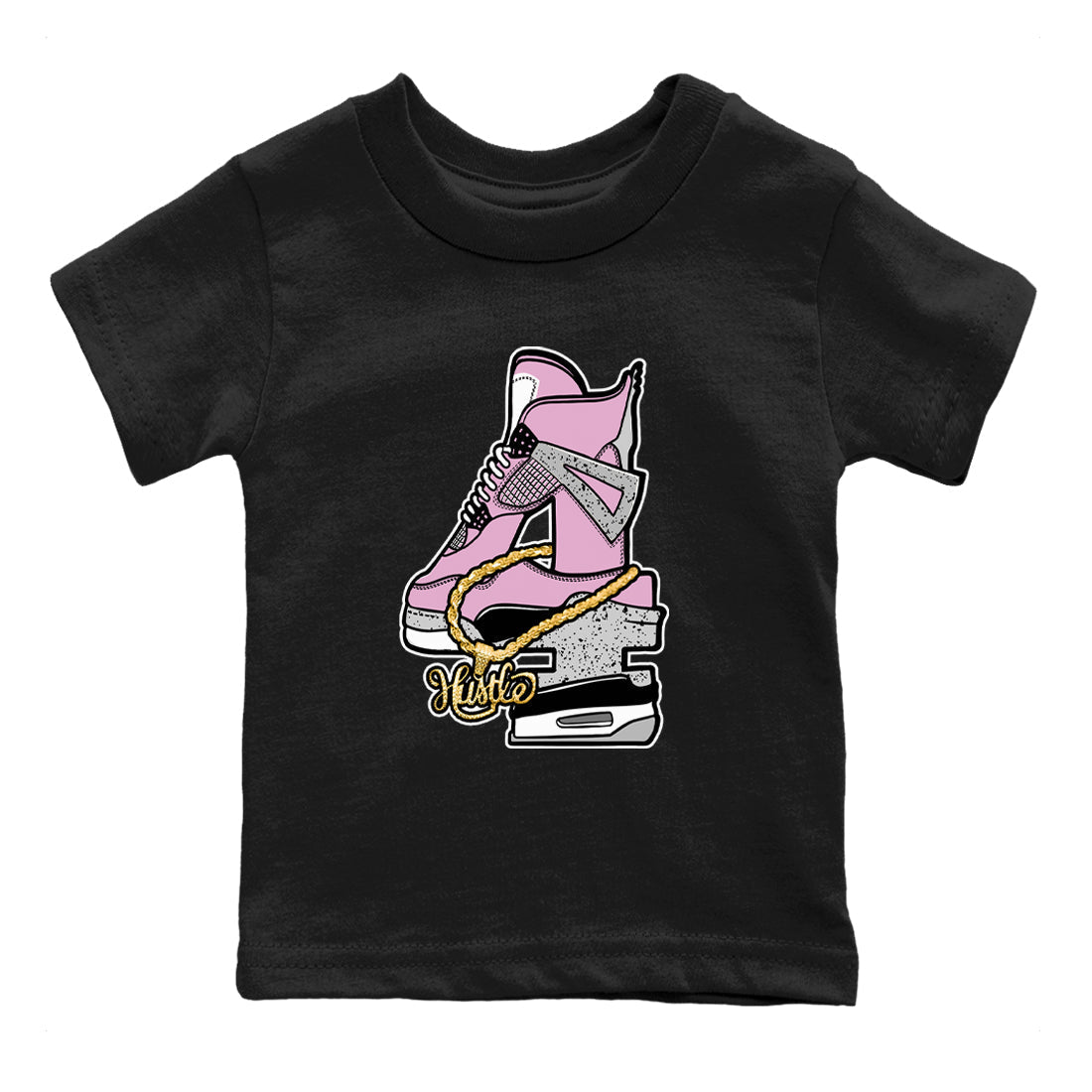 Hustle Number 4 snkmatch Tees Kids - Air Jordan 4 Orchid