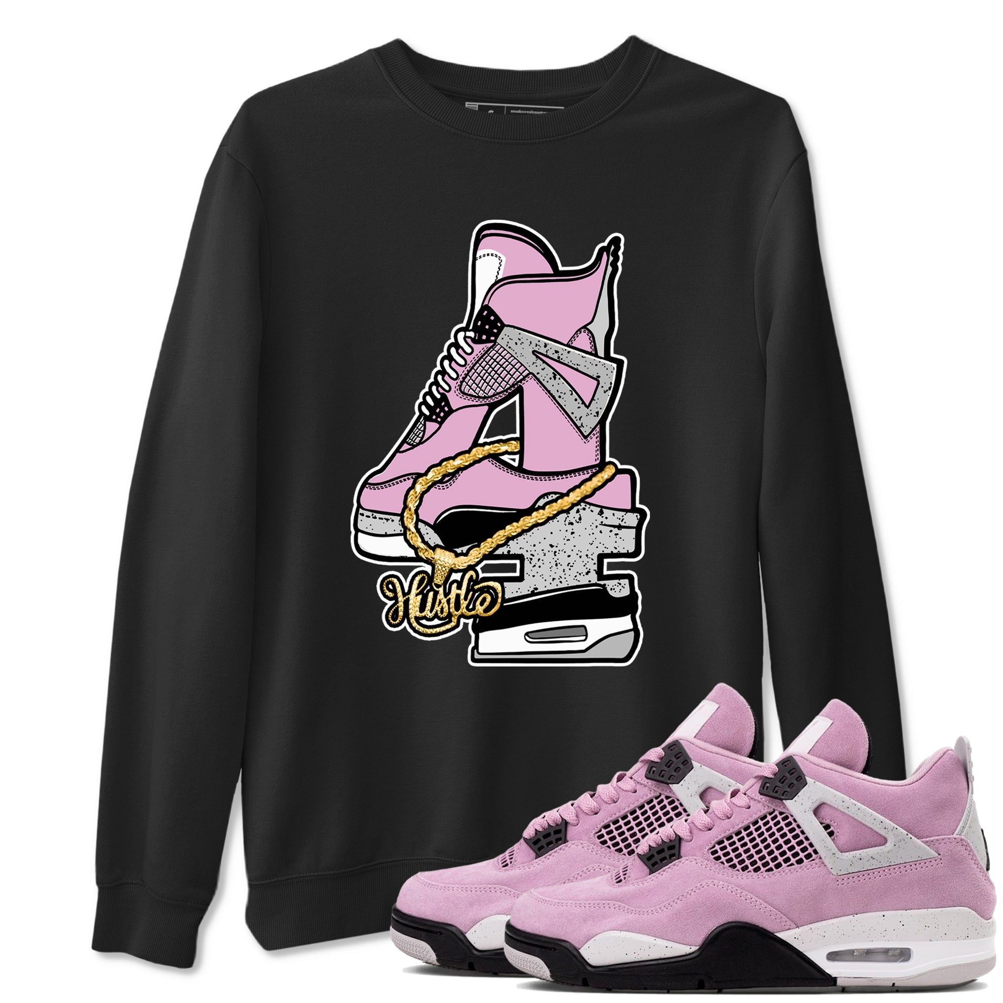 Hustle Number 4 snkmatch Tees - Air Jordan 4 Orchid
