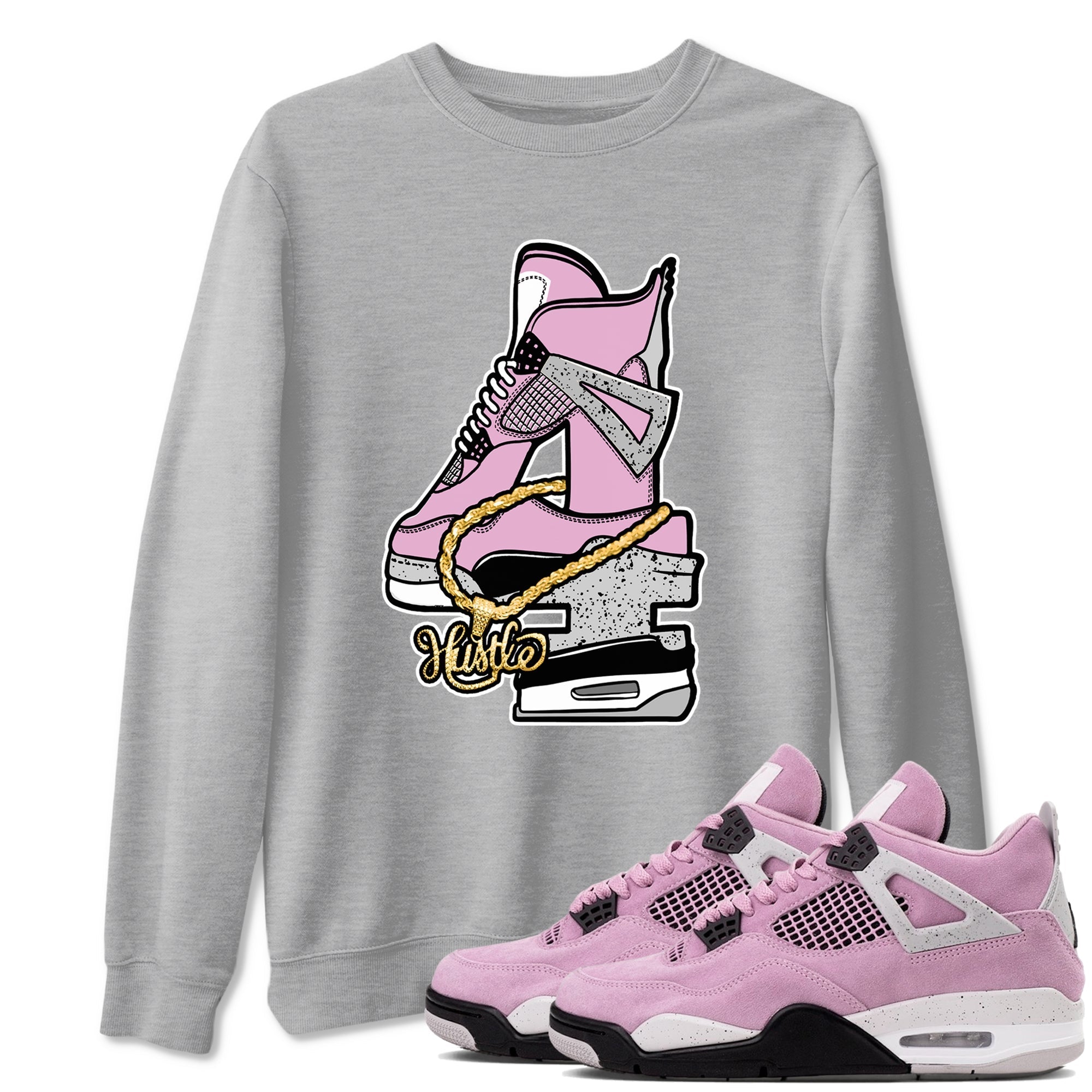 Hustle Number 4 snkmatch Tees - Air Jordan 4 Orchid