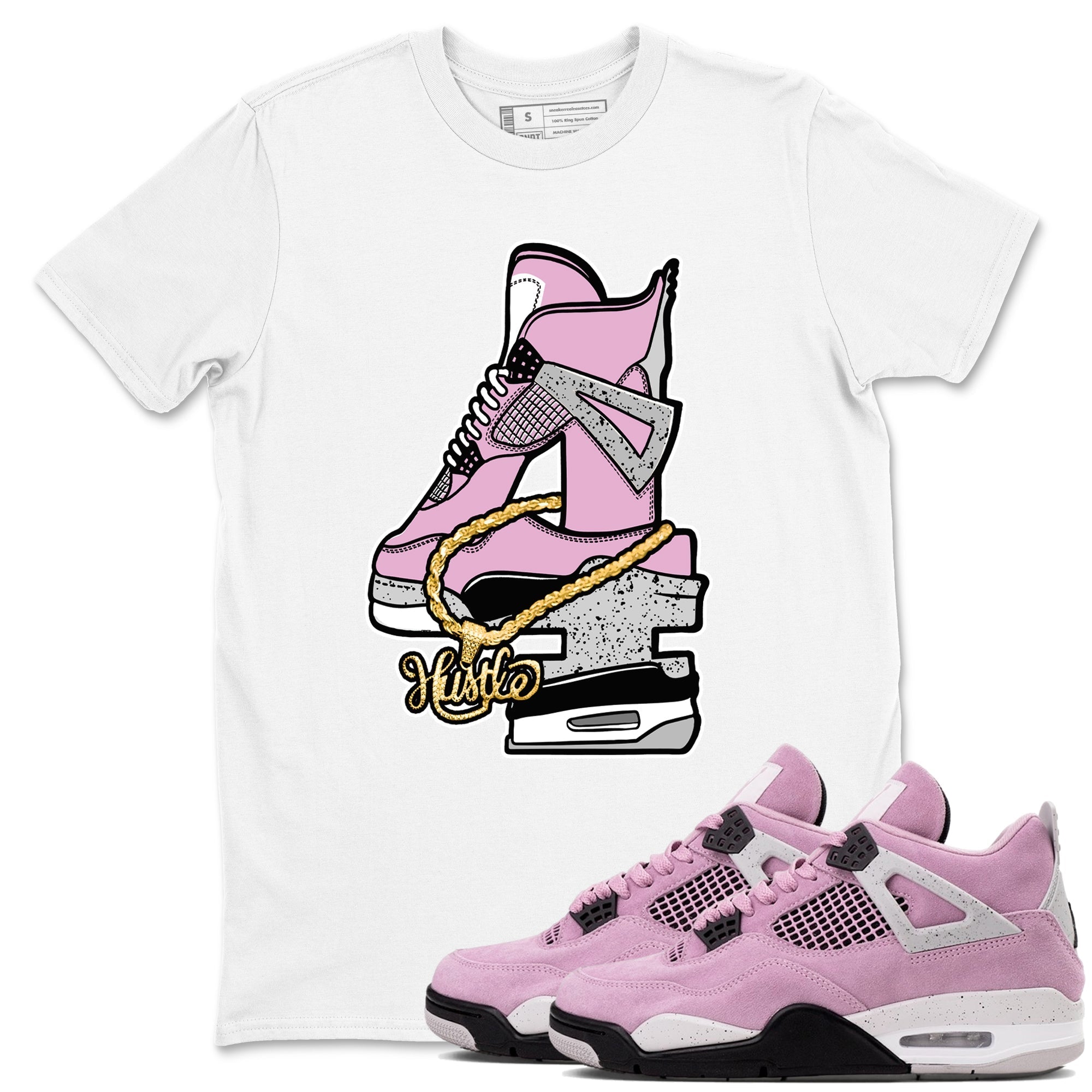 Hustle Number 4 snkmatch Tees - Air Jordan 4 Orchid