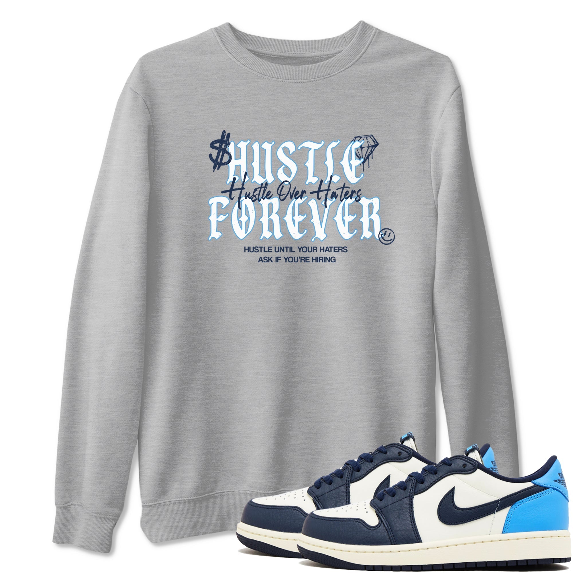 Hustle Over Haters snkmatch Tees - Air Jordan 1 Obsidian