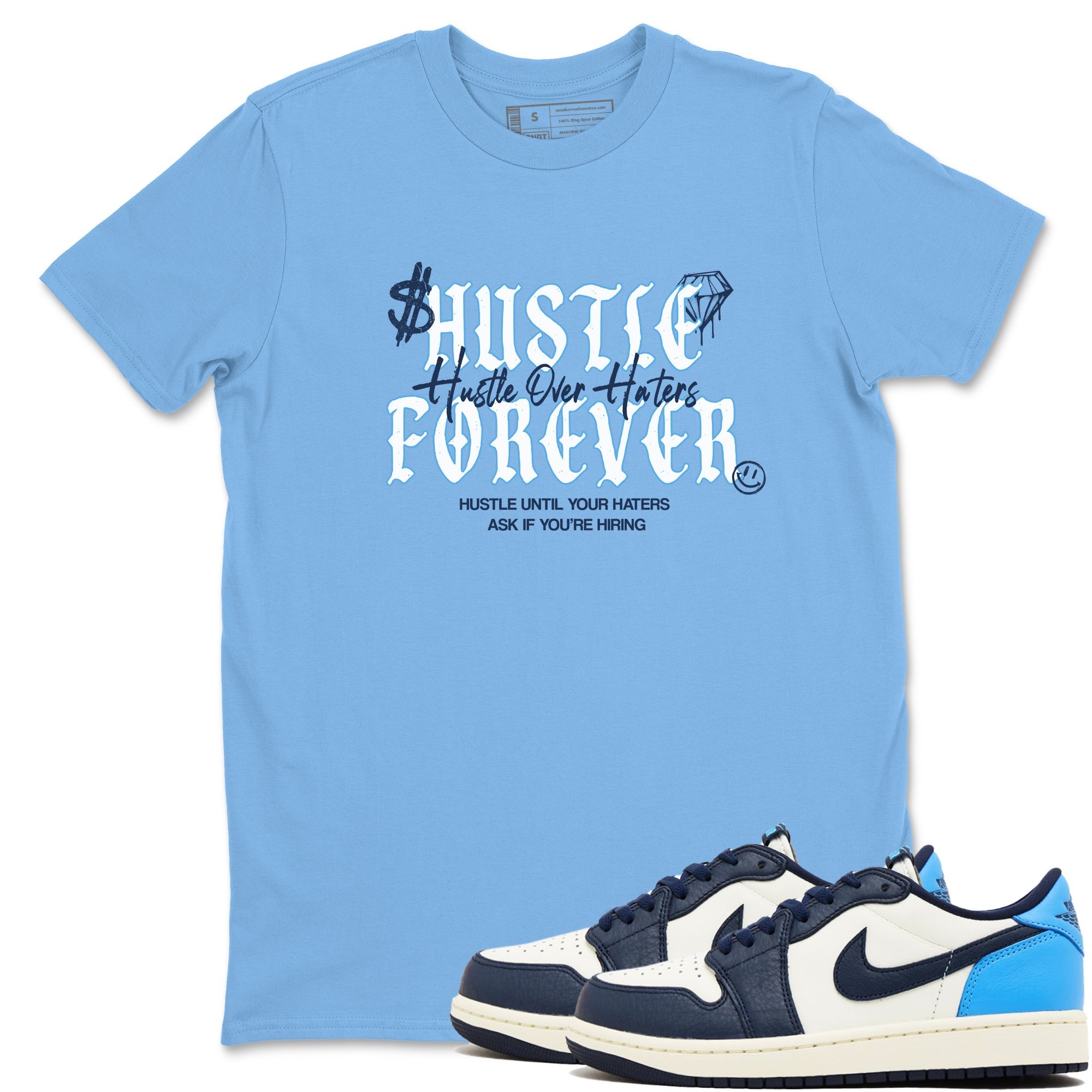 Hustle Over Haters snkmatch Tees - Air Jordan 1 Obsidian