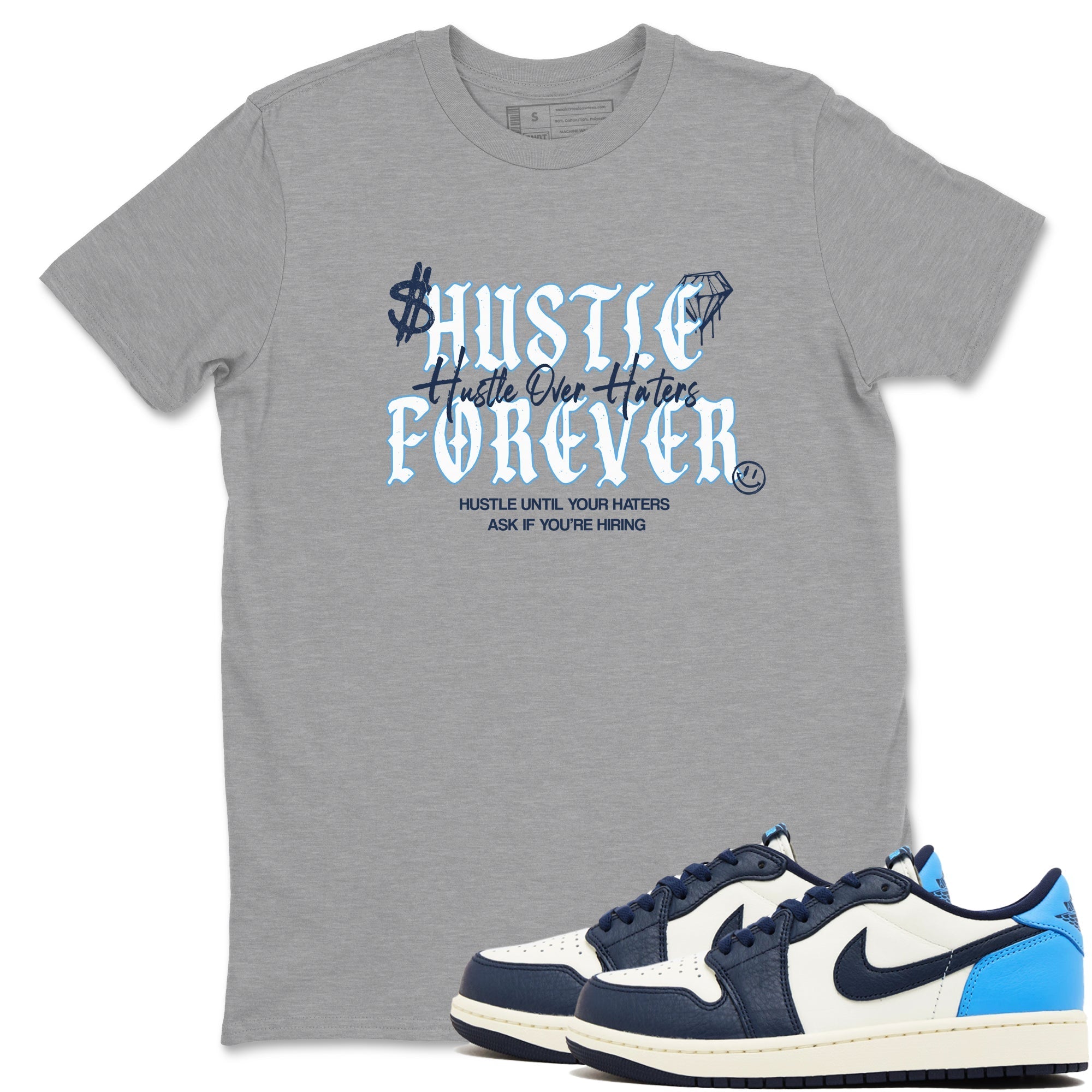 Hustle Over Haters snkmatch Tees - Air Jordan 1 Obsidian