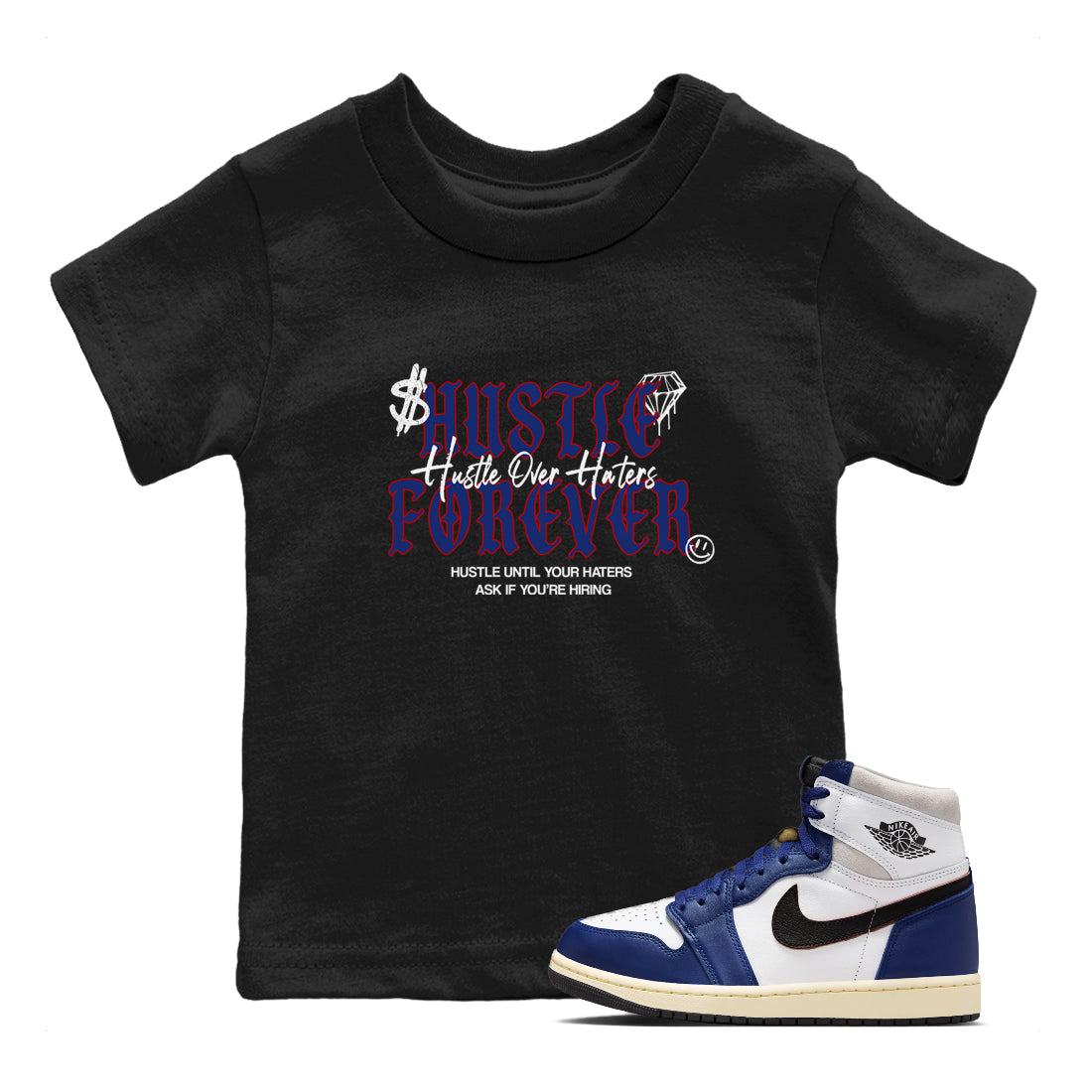 Hustle Over Haters snkmatch Tees Kids - Air Jordan 1 Rare Air