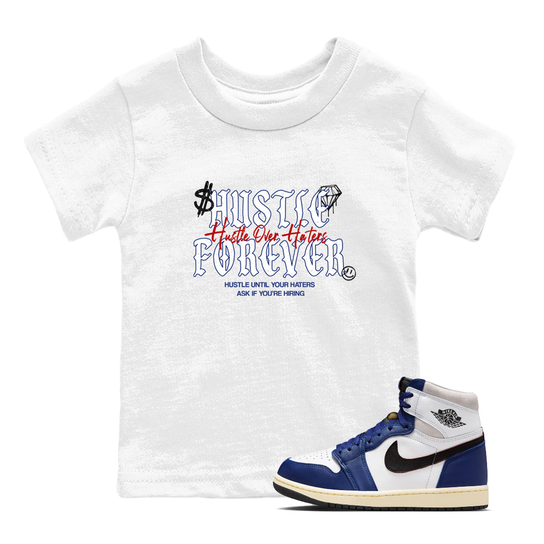 Hustle Over Haters snkmatch Tees Kids - Air Jordan 1 Rare Air