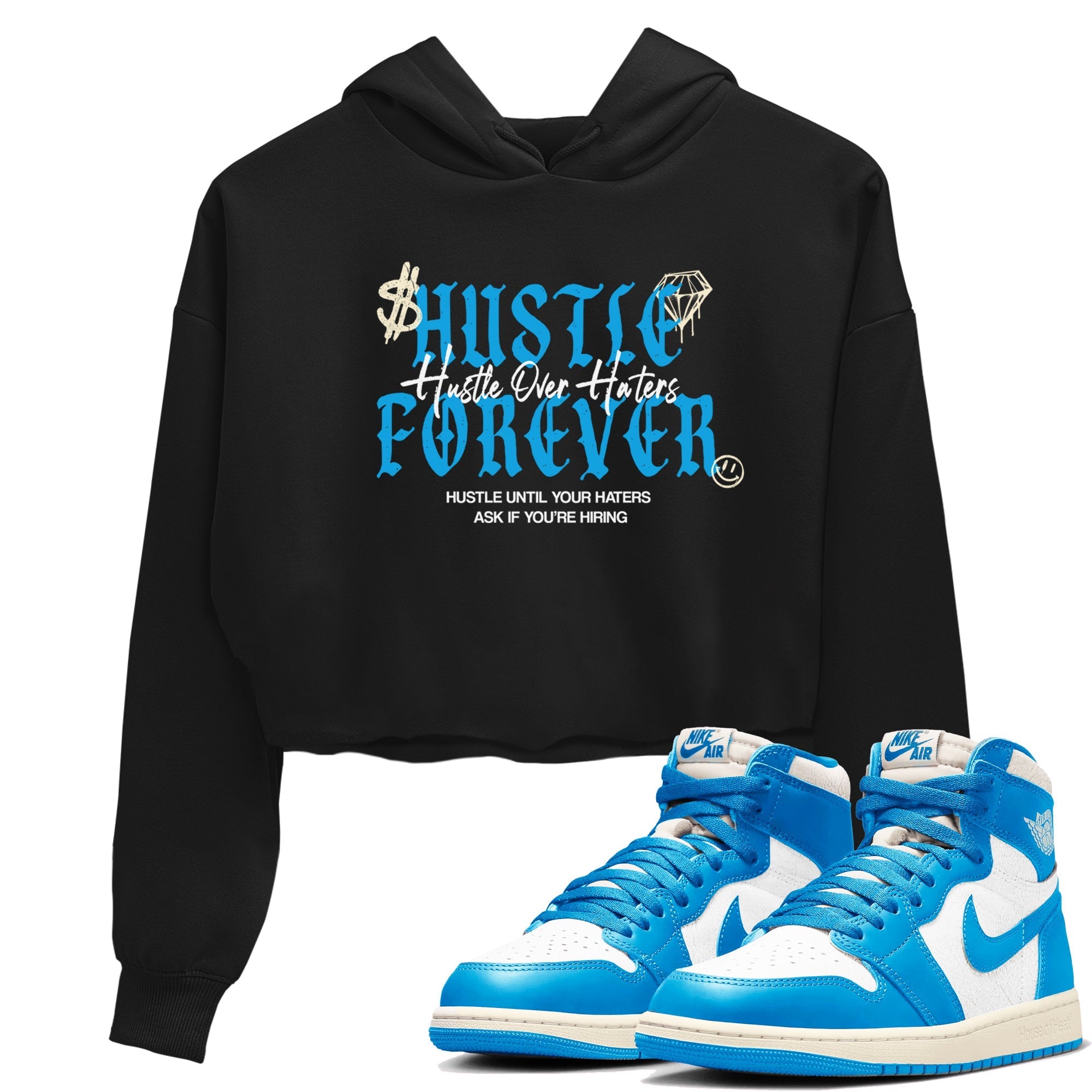 Hustle Over Haters snkmatch Women's Top - Air Jordan 1 UNC Reimagined