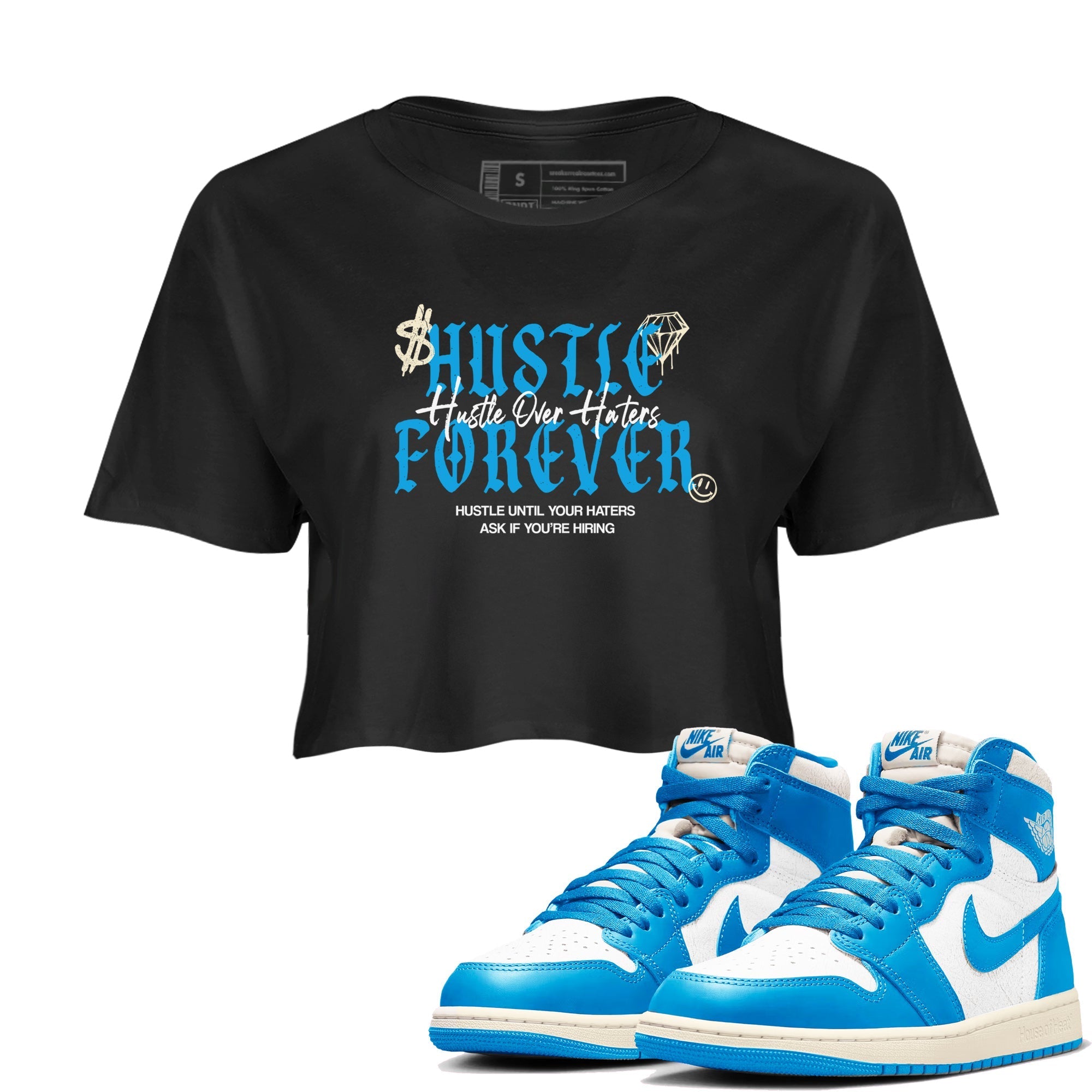 Hustle Over Haters snkmatch Women's Top - Air Jordan 1 UNC Reimagined