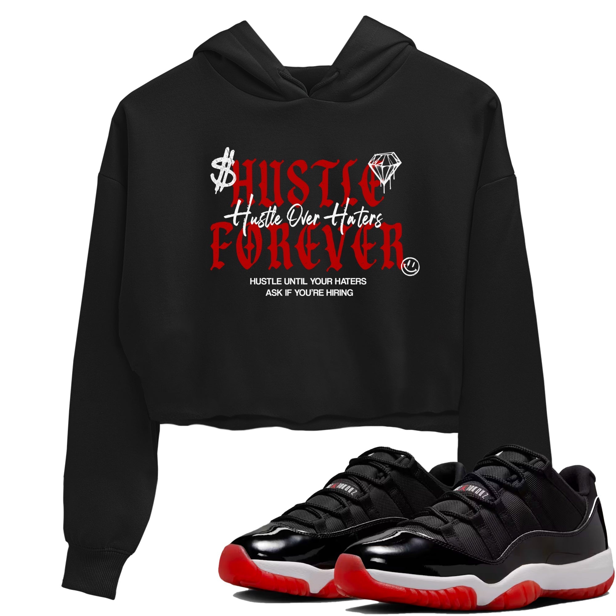 Hustle Over Haters snkmatch Women's Top - Air Jordan 11 Bred