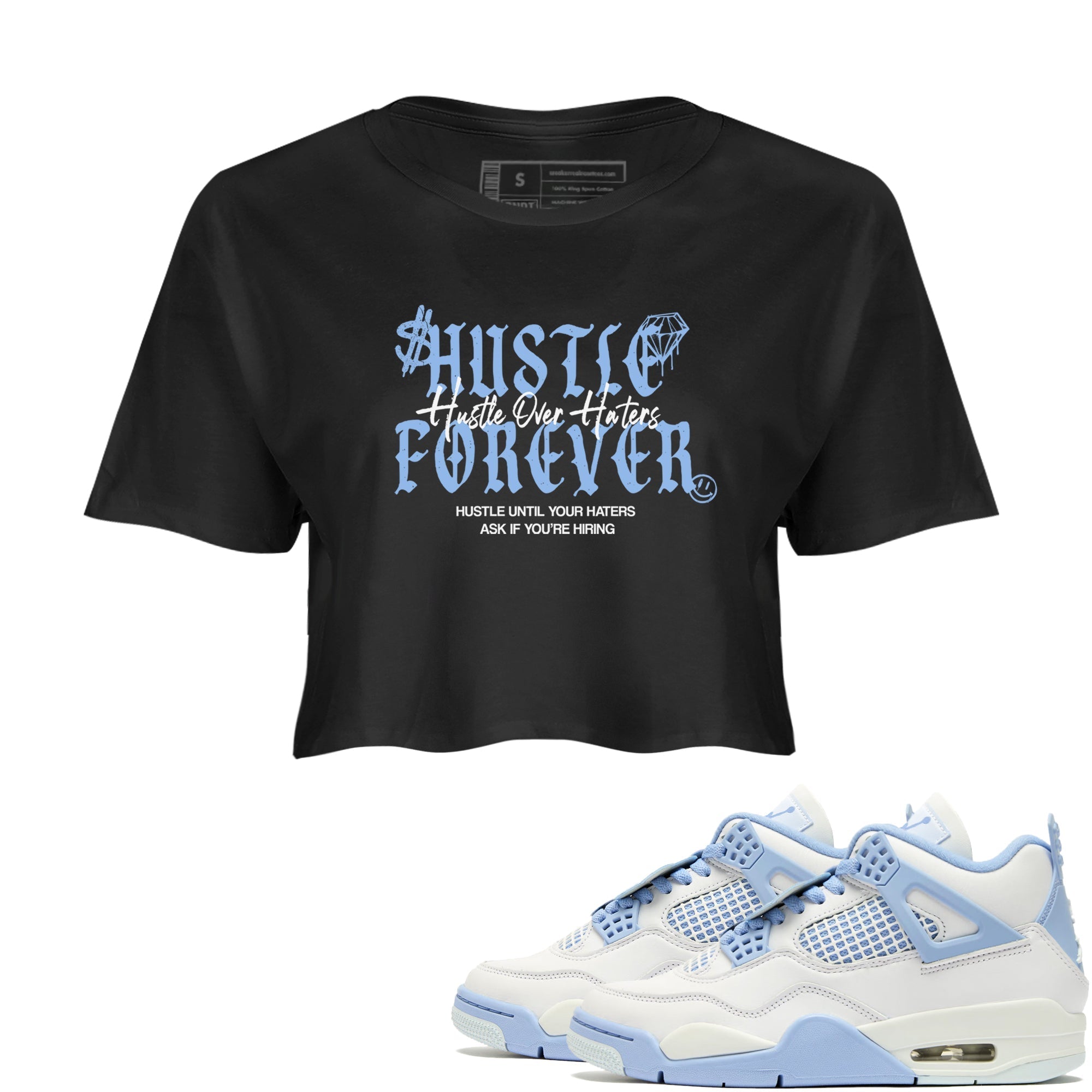 Hustle Over Haters snkmatch Women's Top - Air Jordan 4 Forget Me Not