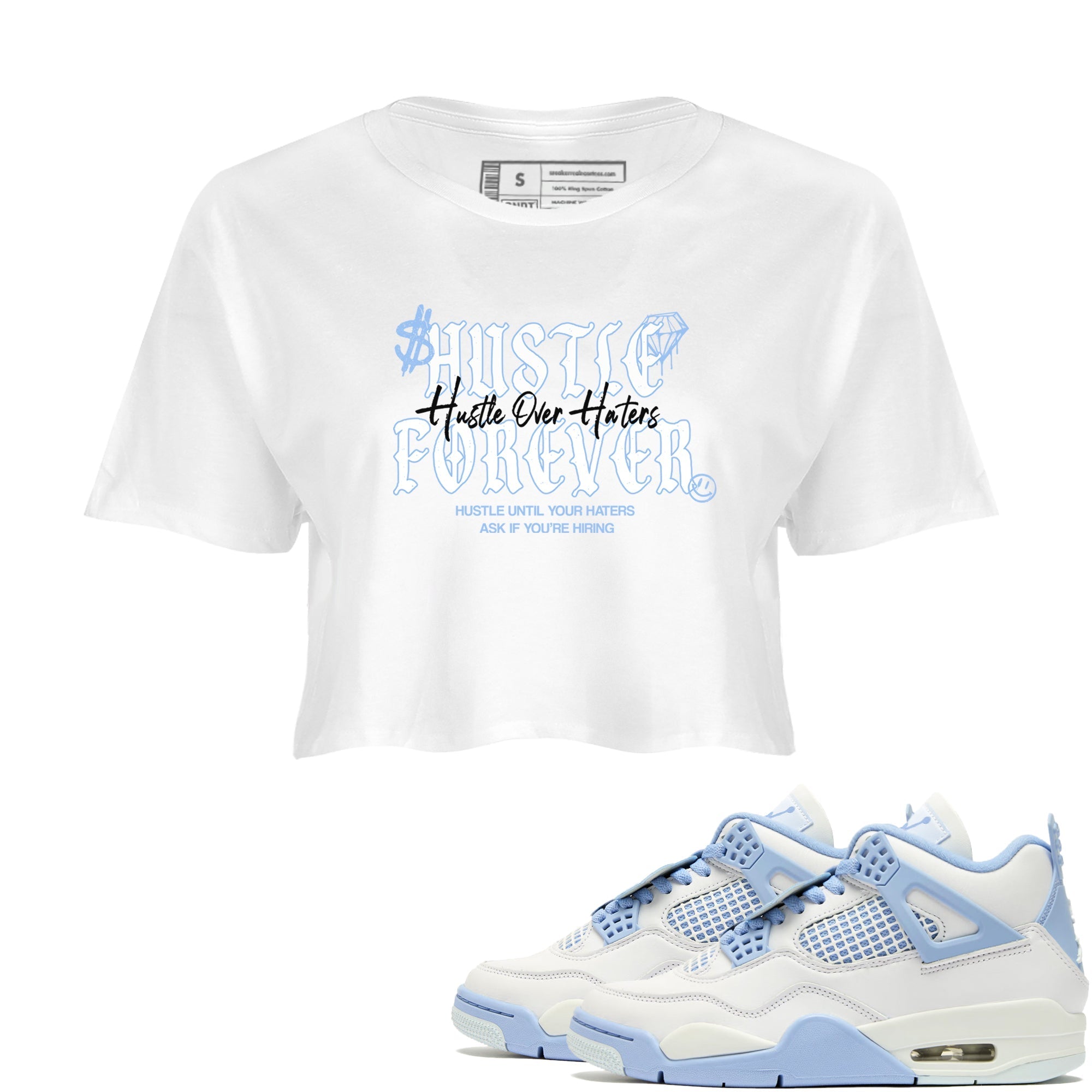 Hustle Over Haters snkmatch Women's Top - Air Jordan 4 Forget Me Not