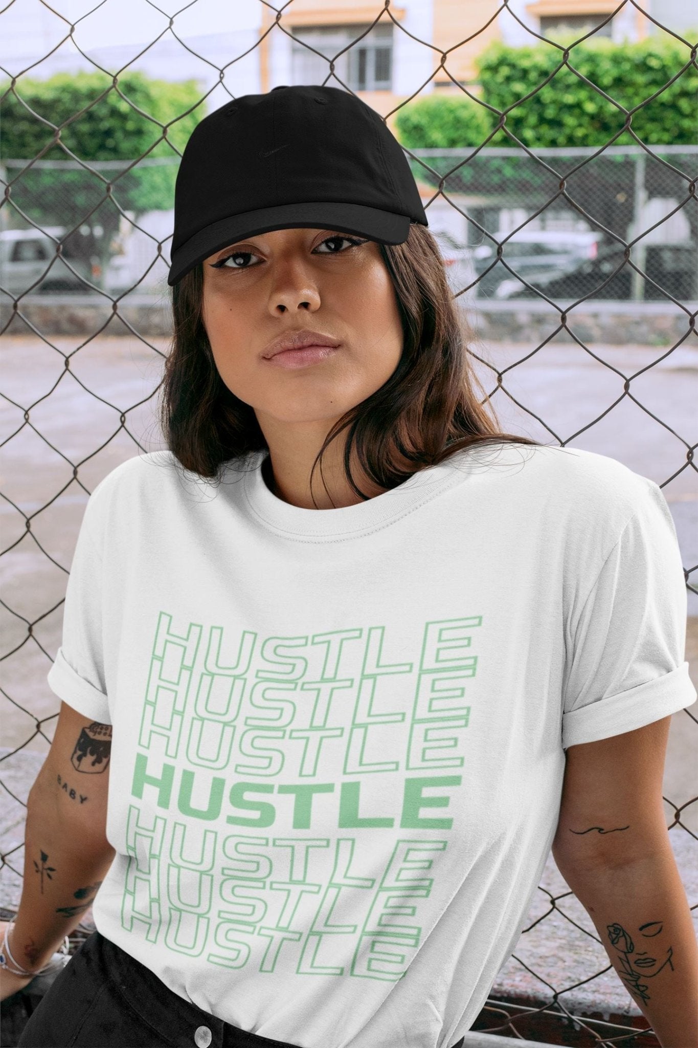 Hustle Typo Unisex Tops - Air Jordan 6 Mint Foam