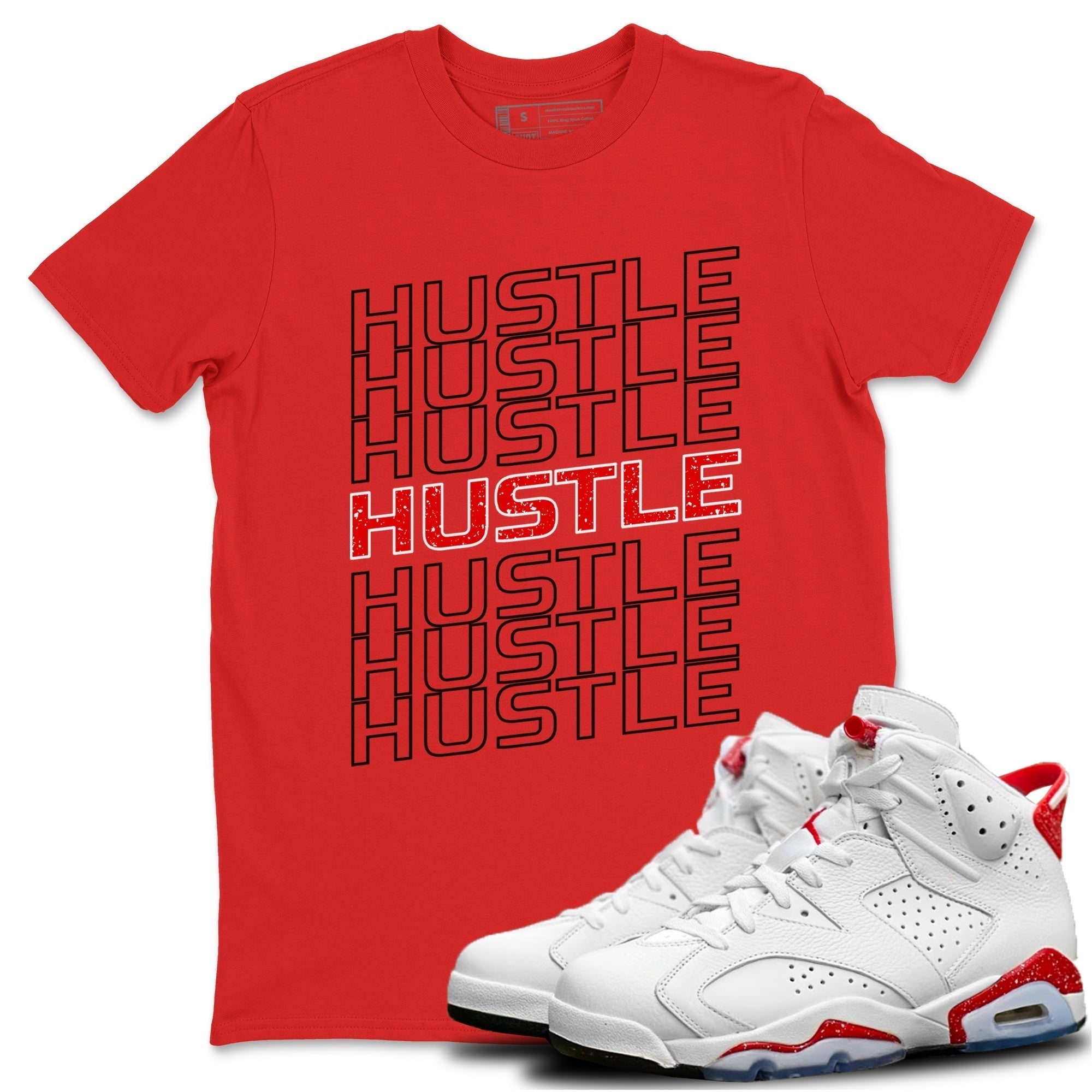 Hustle Typo Unisex Tops - Air Jordan 6 Red Velvet Cookies