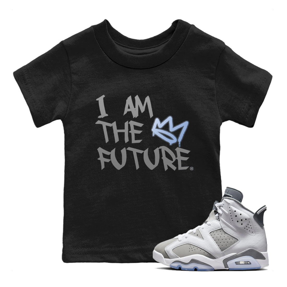 I Am The Future Kids Tops - Air Jordan 6 Cool Grey