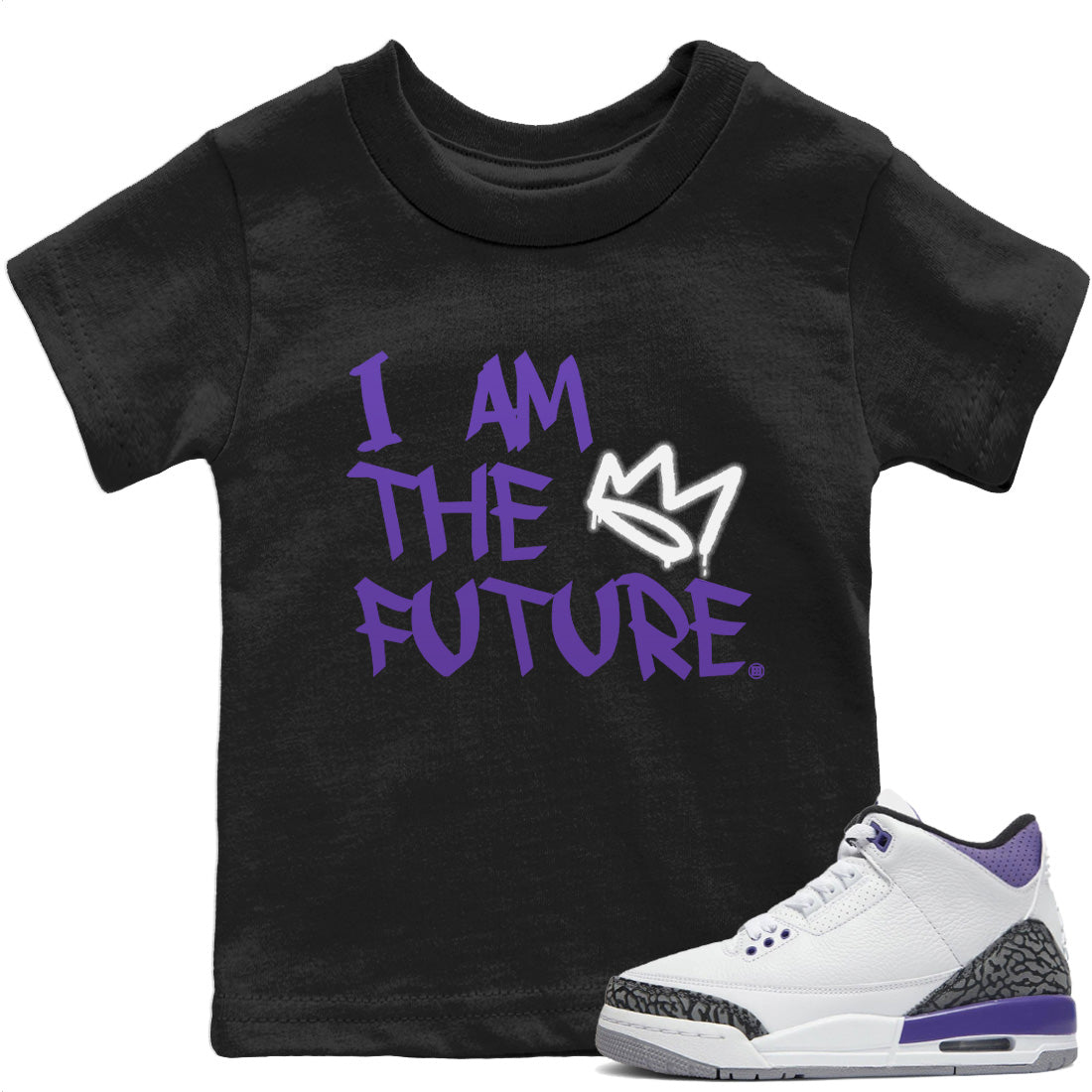 I Am The Future Kids Tops - Air Jordan 3 Dark Iris