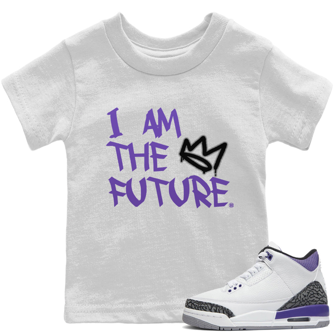 I Am The Future Kids Tops - Air Jordan 3 Dark Iris