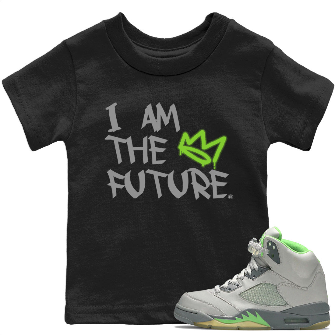 I Am The Future Kids Tops - Air Jordan 5 Green Bean