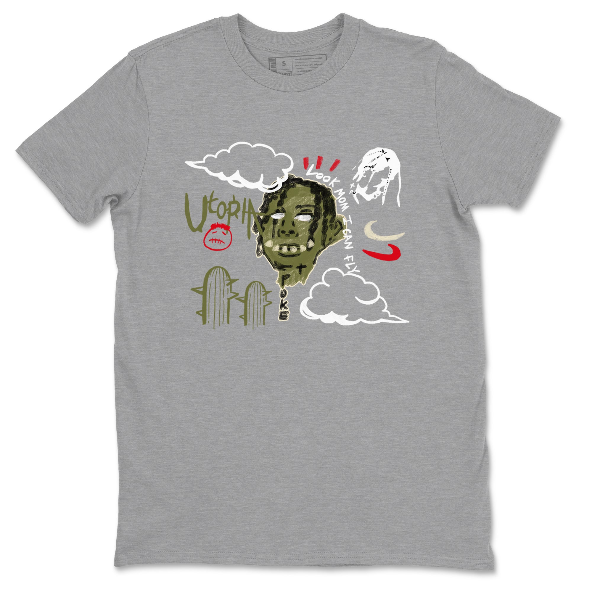 I Can Fly snkmatch Tees - Air Jordan 1 Travis Scott Medium Olive
