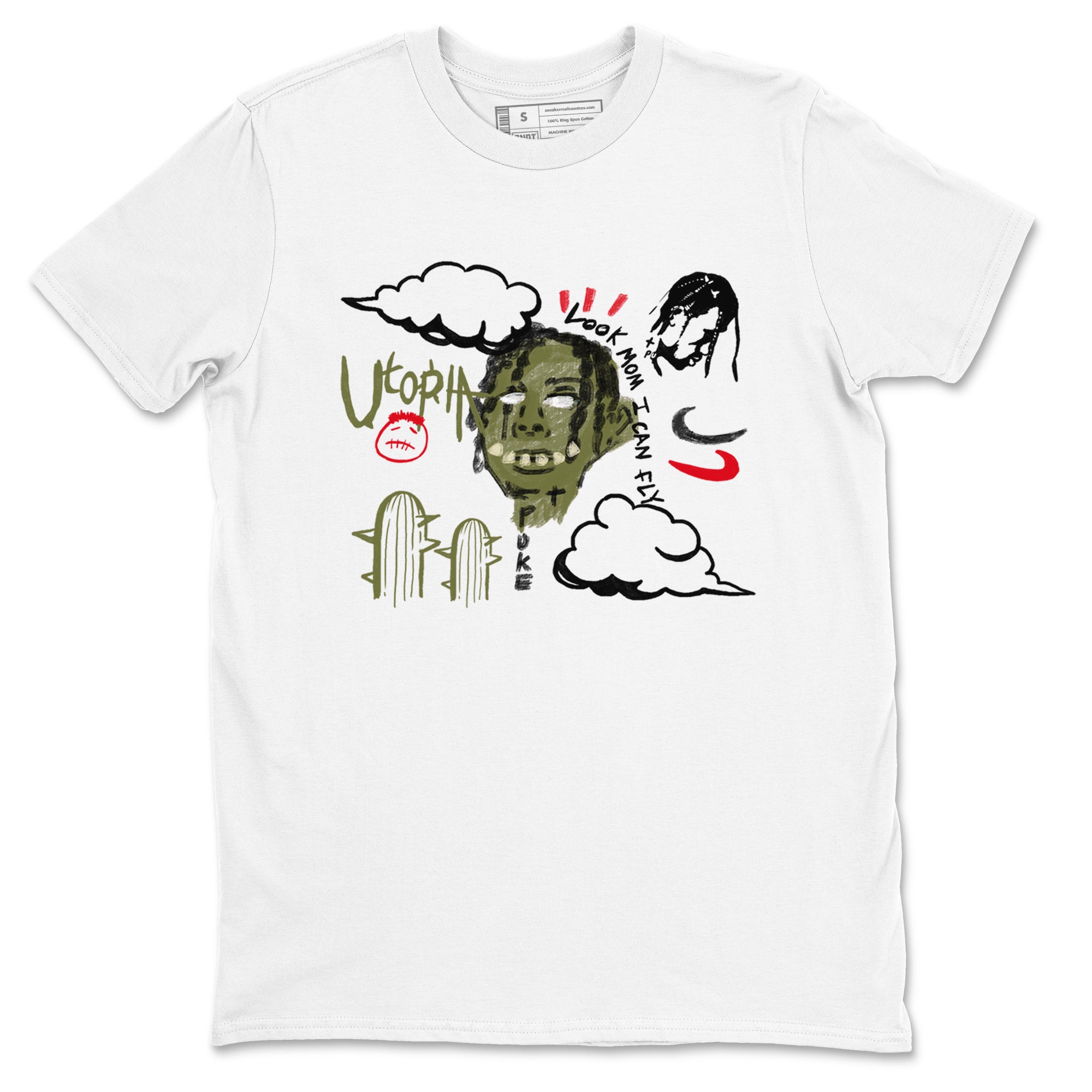 I Can Fly snkmatch Tees - Air Jordan 1 Travis Scott Medium Olive