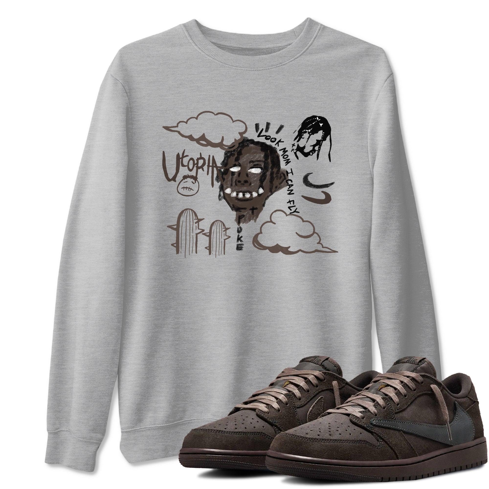 I Can Fly snkmatch Tees - Air Jordan 1 Travis Scott Velvet Brown
