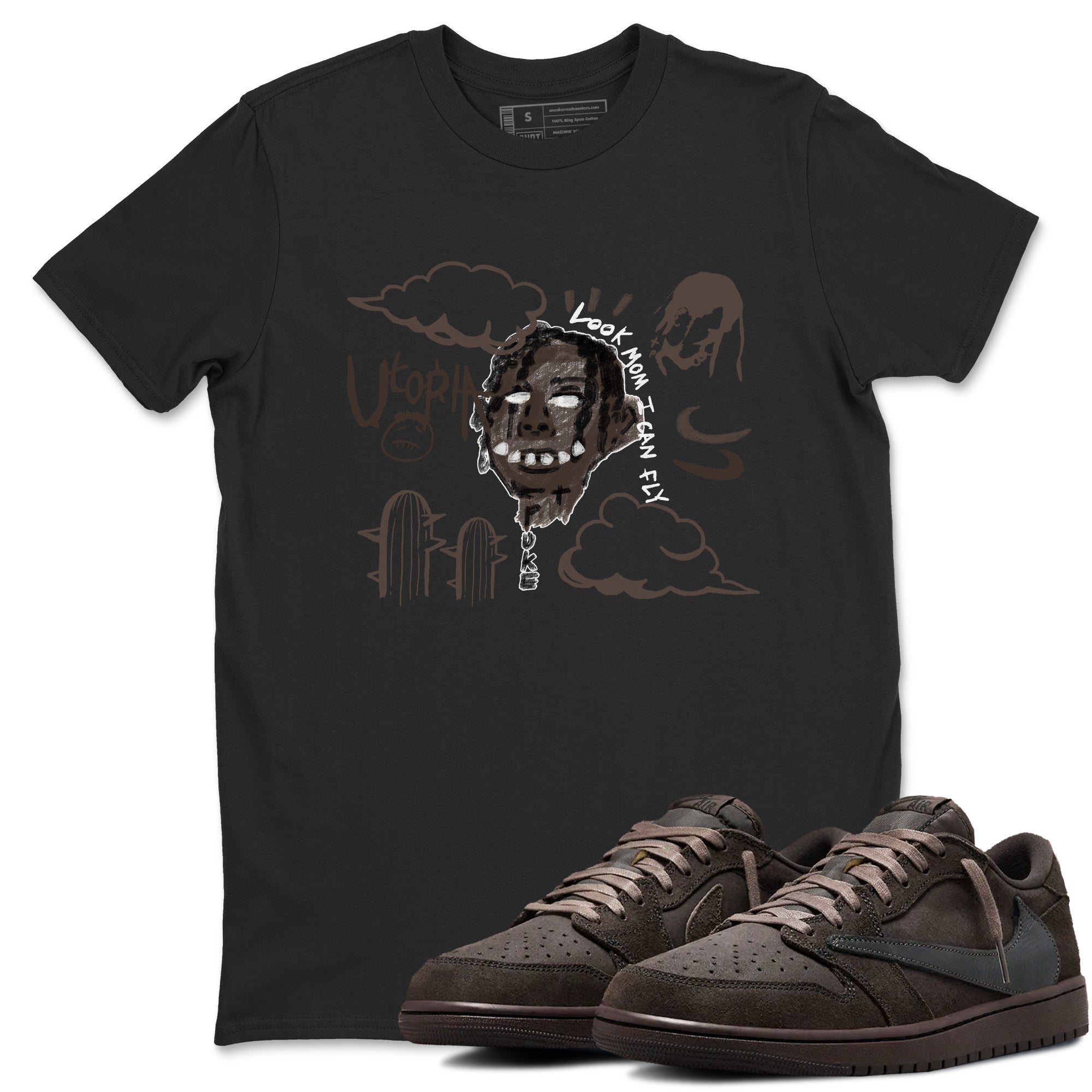 I Can Fly snkmatch Tees - Air Jordan 1 Travis Scott Velvet Brown