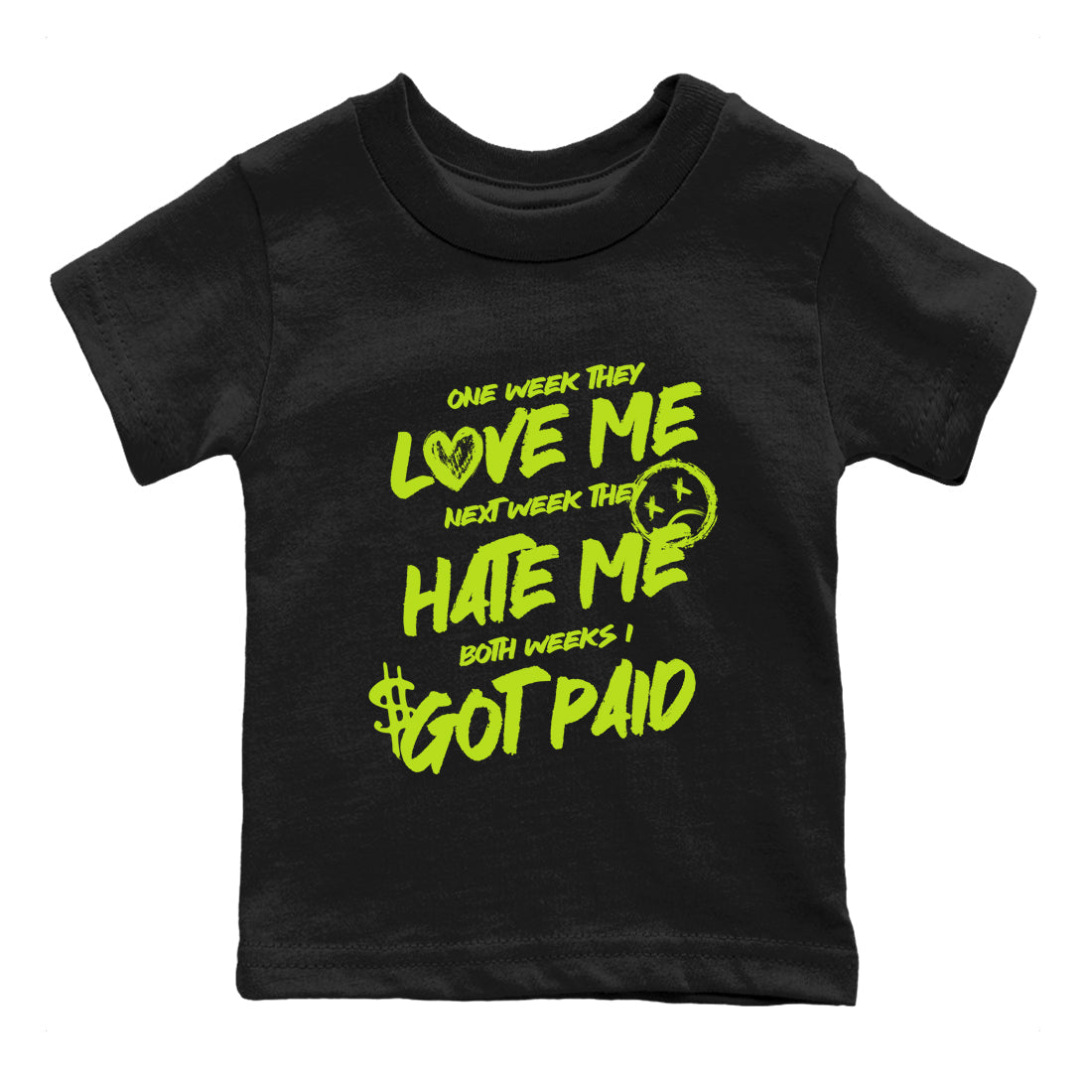 I Got Paid snkmatch Tees Kids - Air Foamposite One Black Volt
