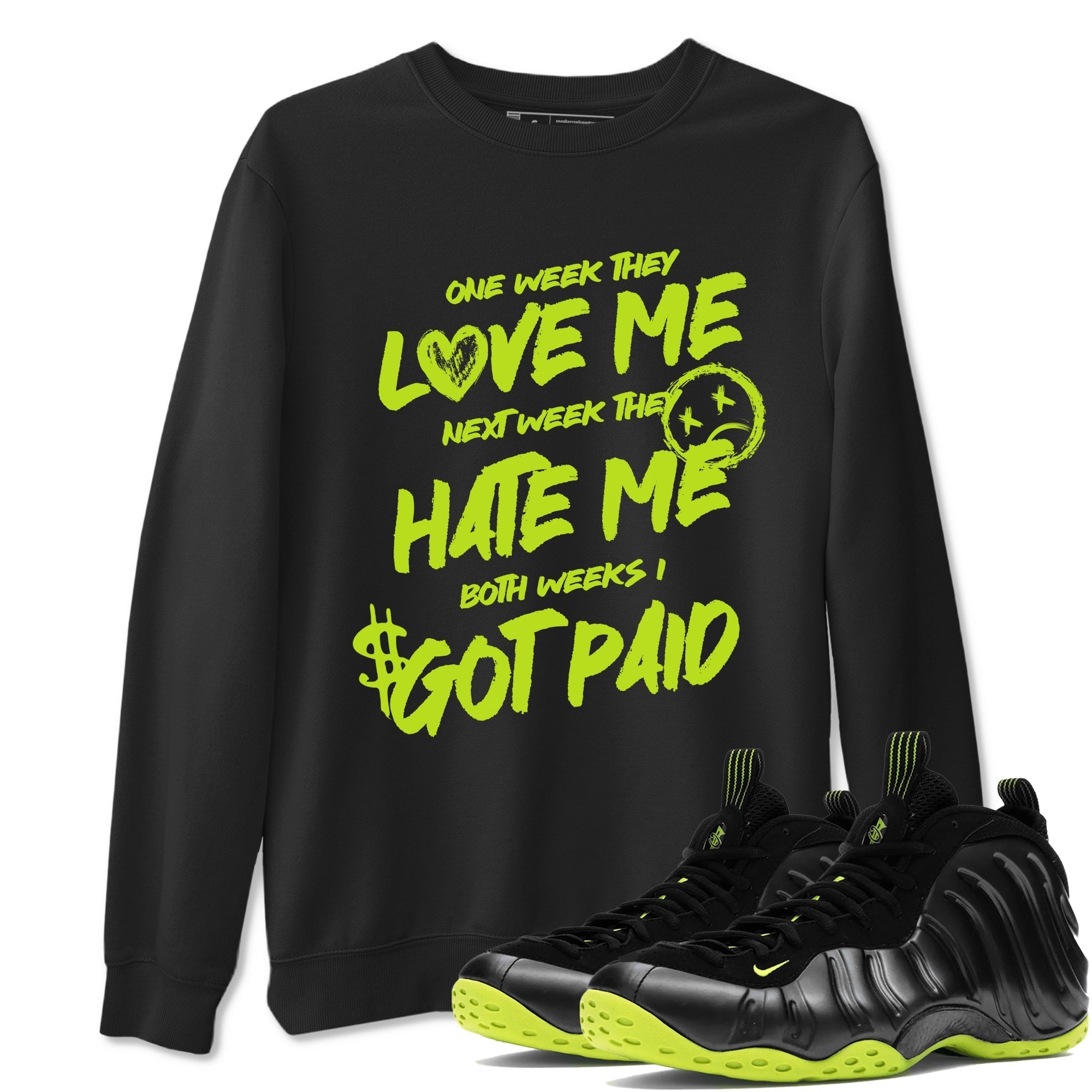 I Got Paid snkmatch Tees - Air Foamposite One Black Volt