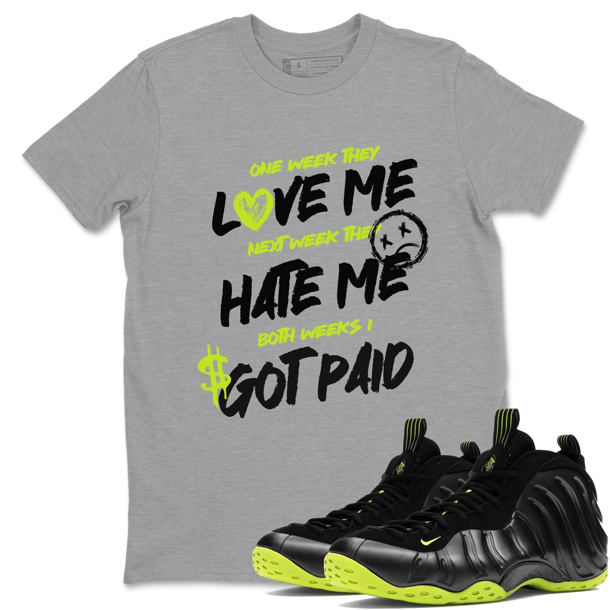 I Got Paid snkmatch Tees - Air Foamposite One Black Volt