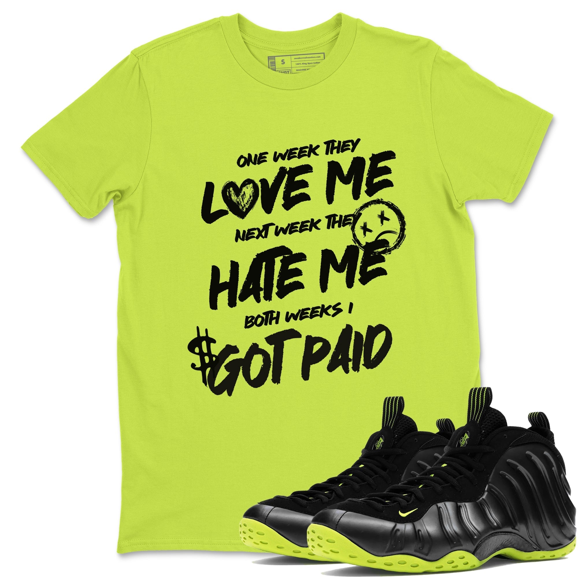 I Got Paid snkmatch Tees - Air Foamposite One Black Volt