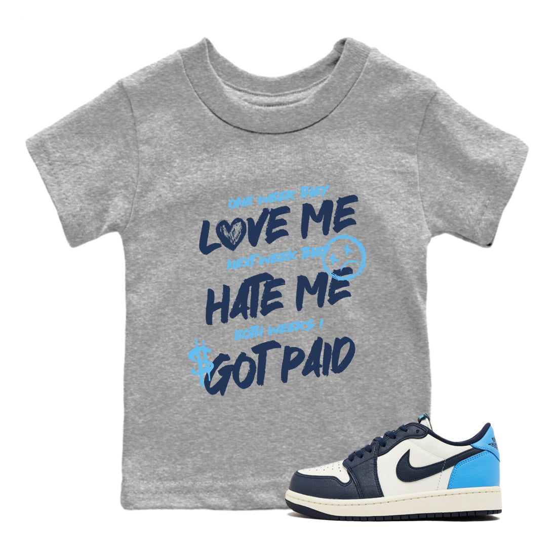 I Got Paid snkmatch Tees Kids - Air Jordan 1 Obsidian