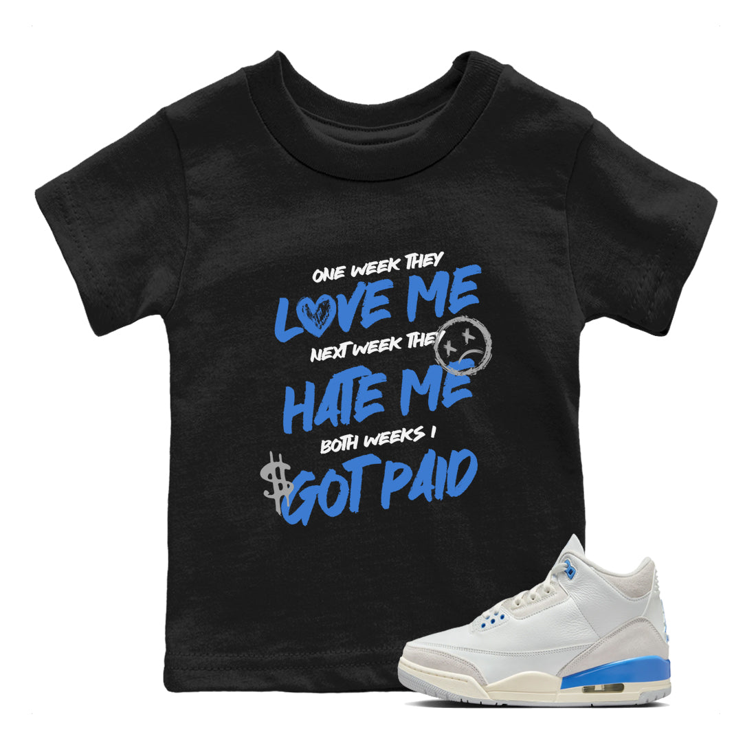I Got Paid snkmatch Tees Kids - Air Jordan 3 Lucky Shorts