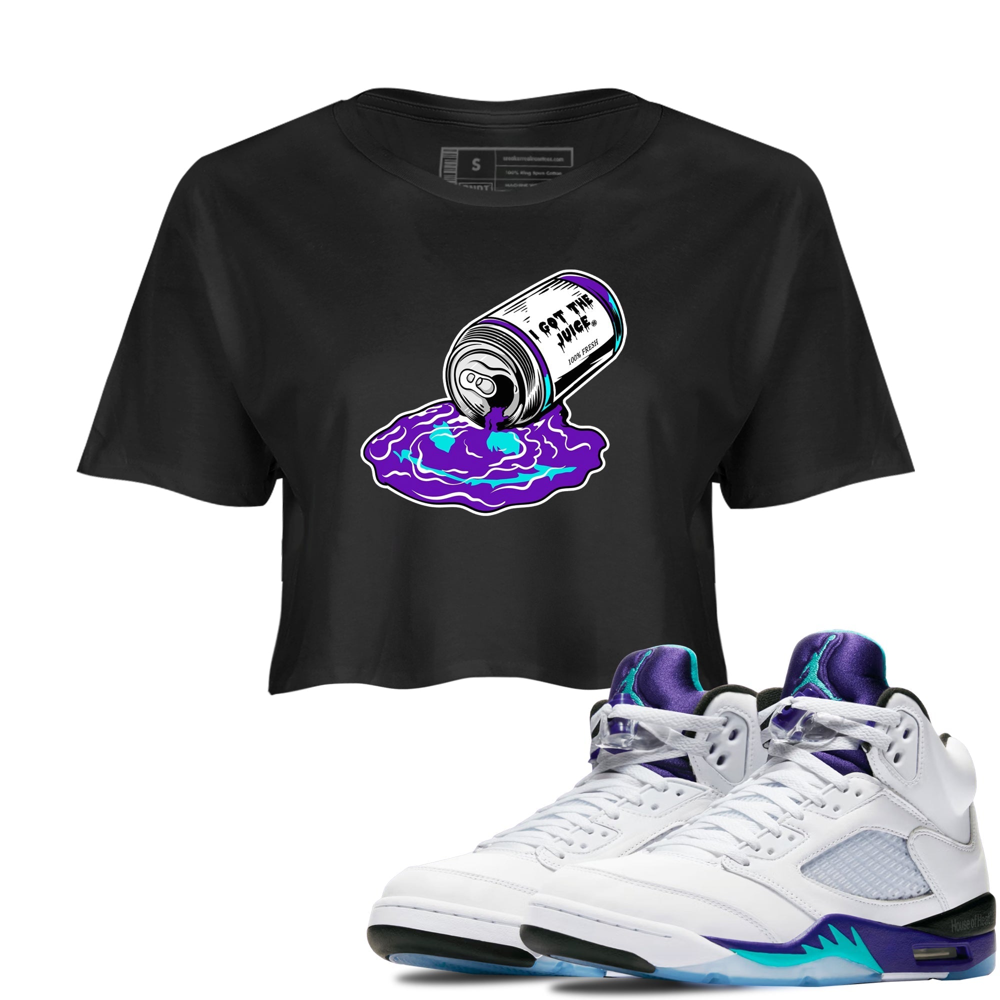 I Got The Juice snkmatch Women's Top - Air Jordan 5 Grape